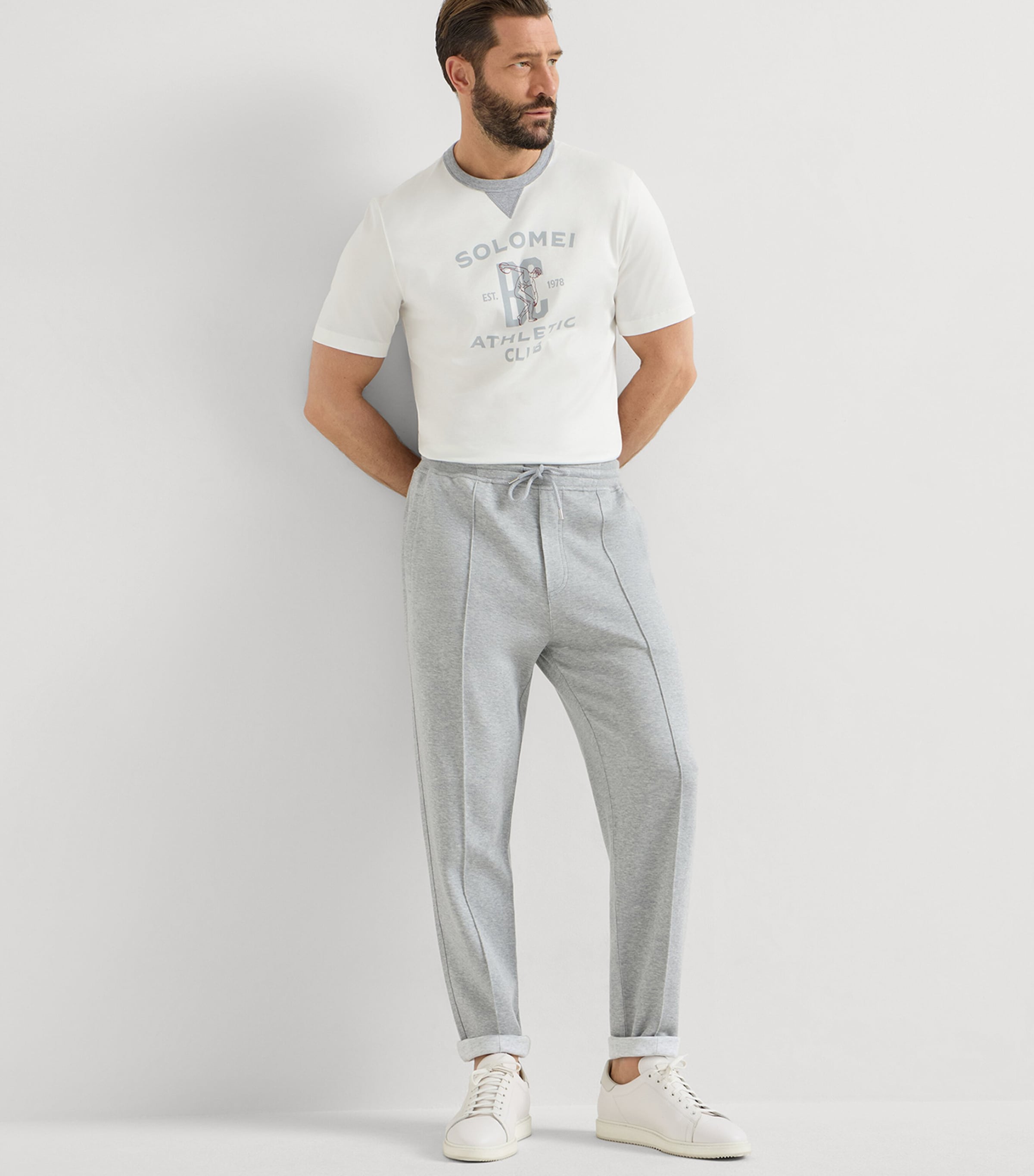 Brunello Cucinelli Mens Cotton-Blend French Terry Sweatpants Image 4