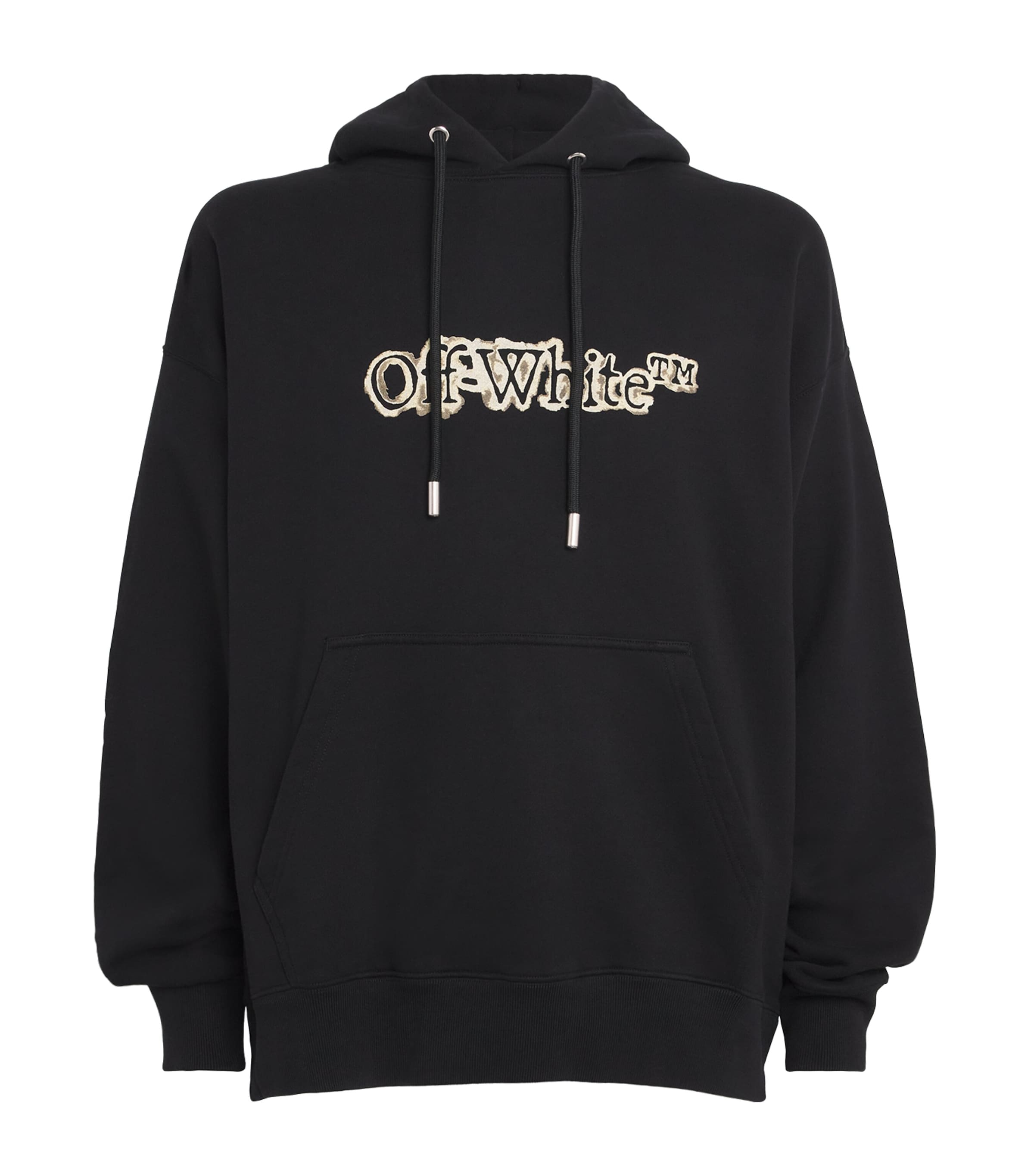 Off-white Black Skate Cloudy Arrow Hoodie In Animal Print