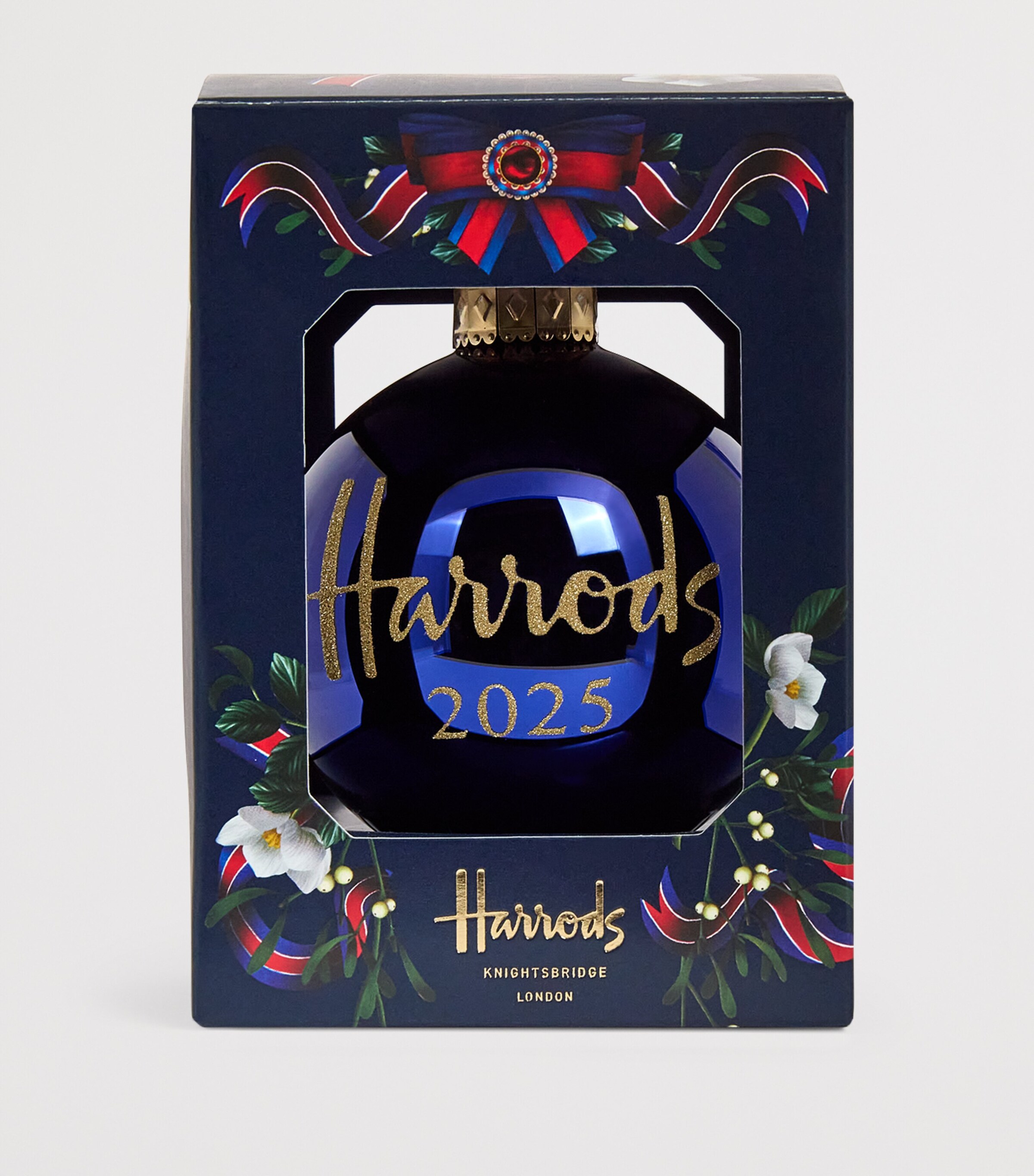 Harrods 2025 Year Bauble Navy Image 2