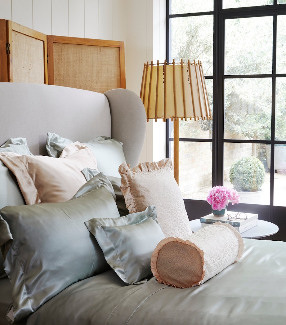 Silk Oxford Pillowcase (30cm x 40cm) SAGE Image 2