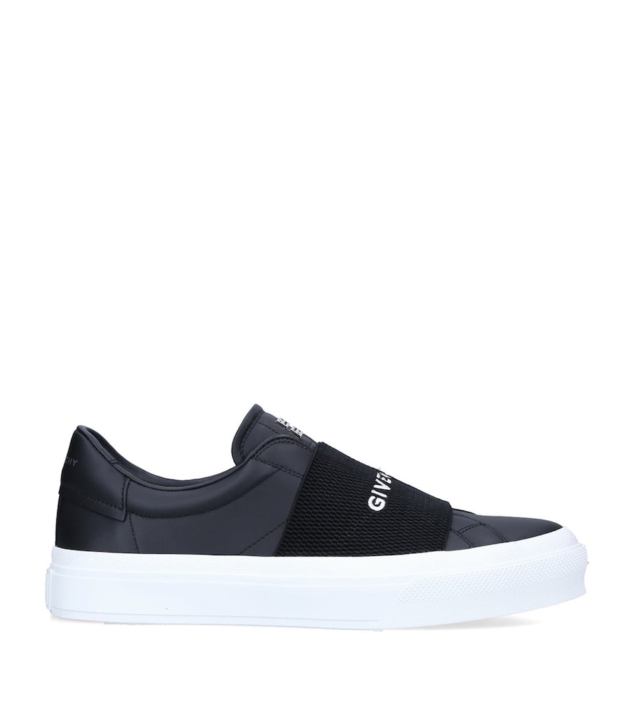 Leather City Court Sneakers BLACK Image 3