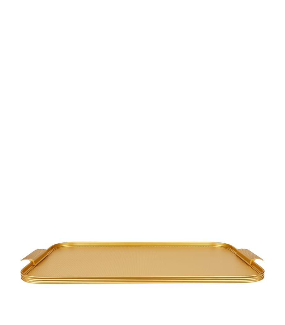 Ribbed Serving Tray (51cm) GOLD Image 1
