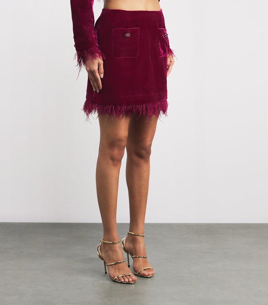 Velvet Luna Randi Mini Skirt RED PLUM Image 3