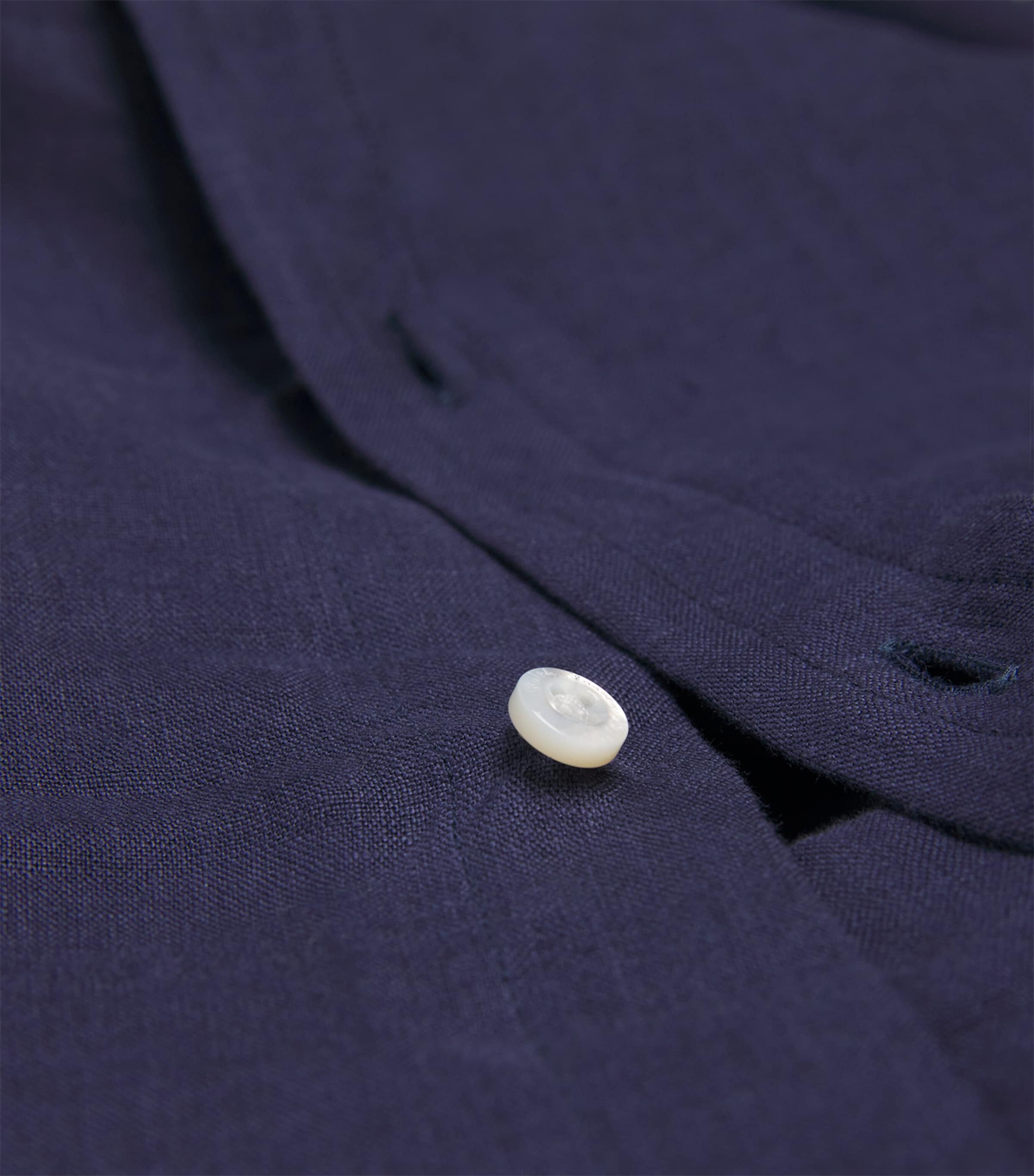 Ralph Lauren Purple Label Mens Linen Shirt Classic Navy Image 5