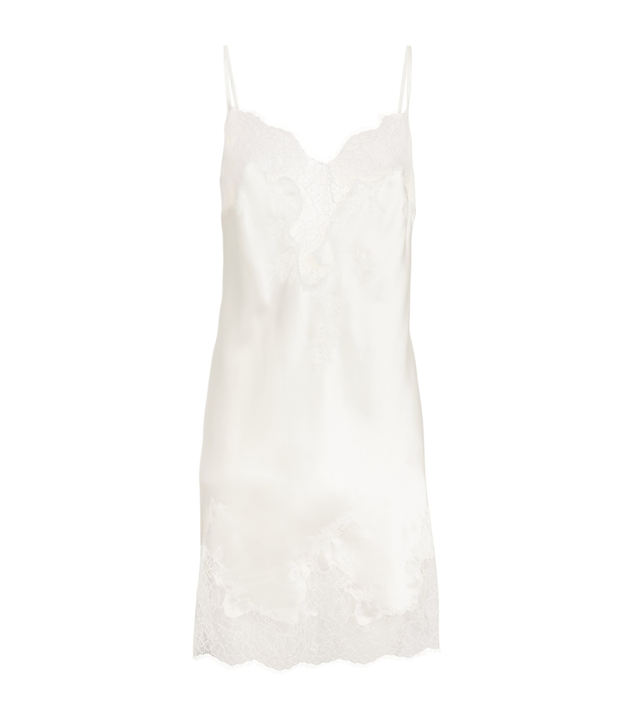 Silk Lace-Trim Chemise NATUREL Image 1