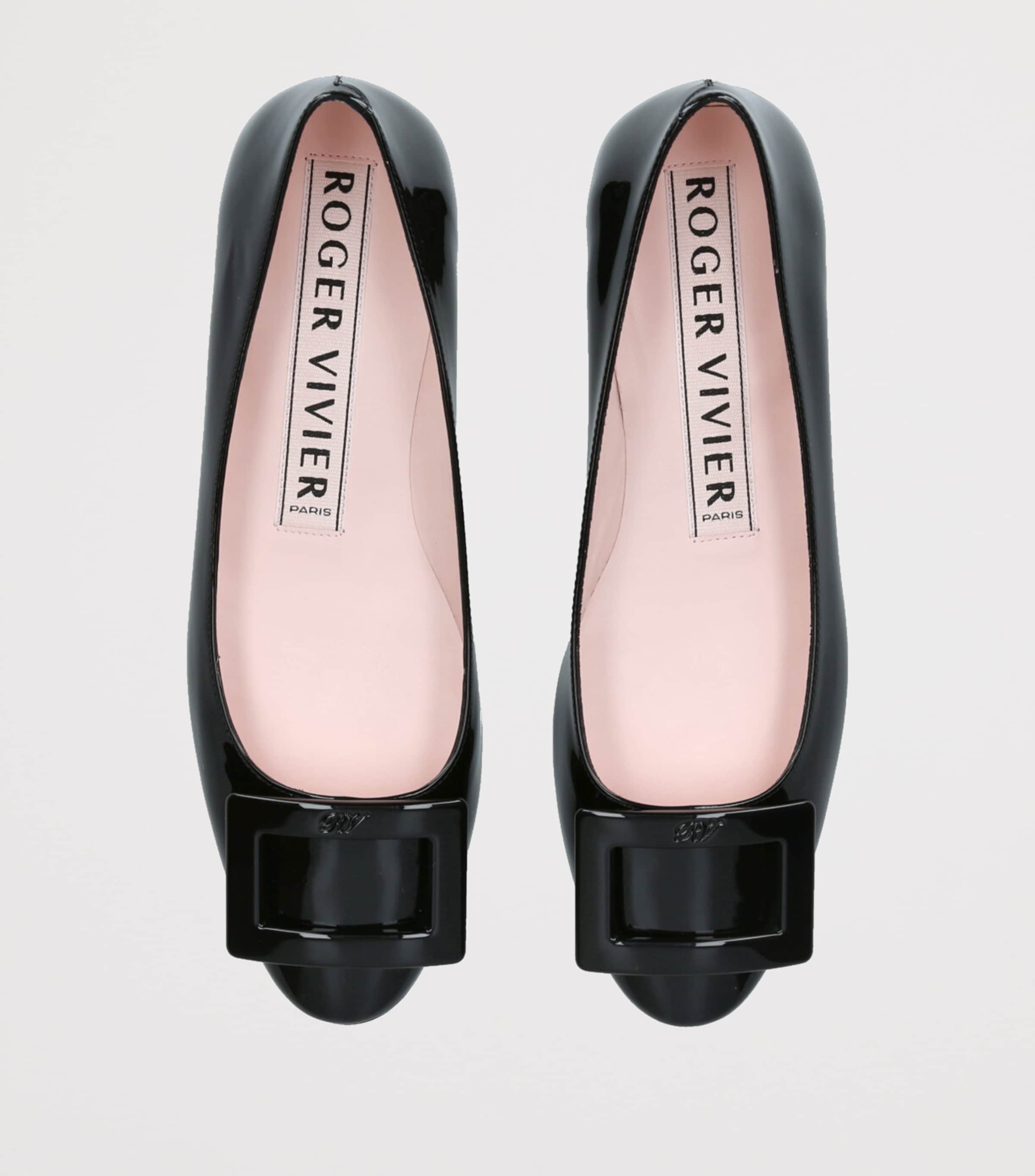Roger Vivier Patent Leather U Look Ballet Flats Black Image 2