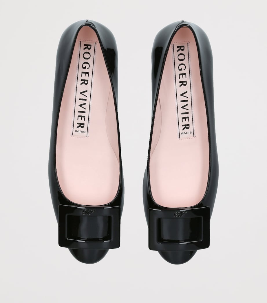 Roger Vivier Patent Leather U Look Ballet Flats Black Image 2