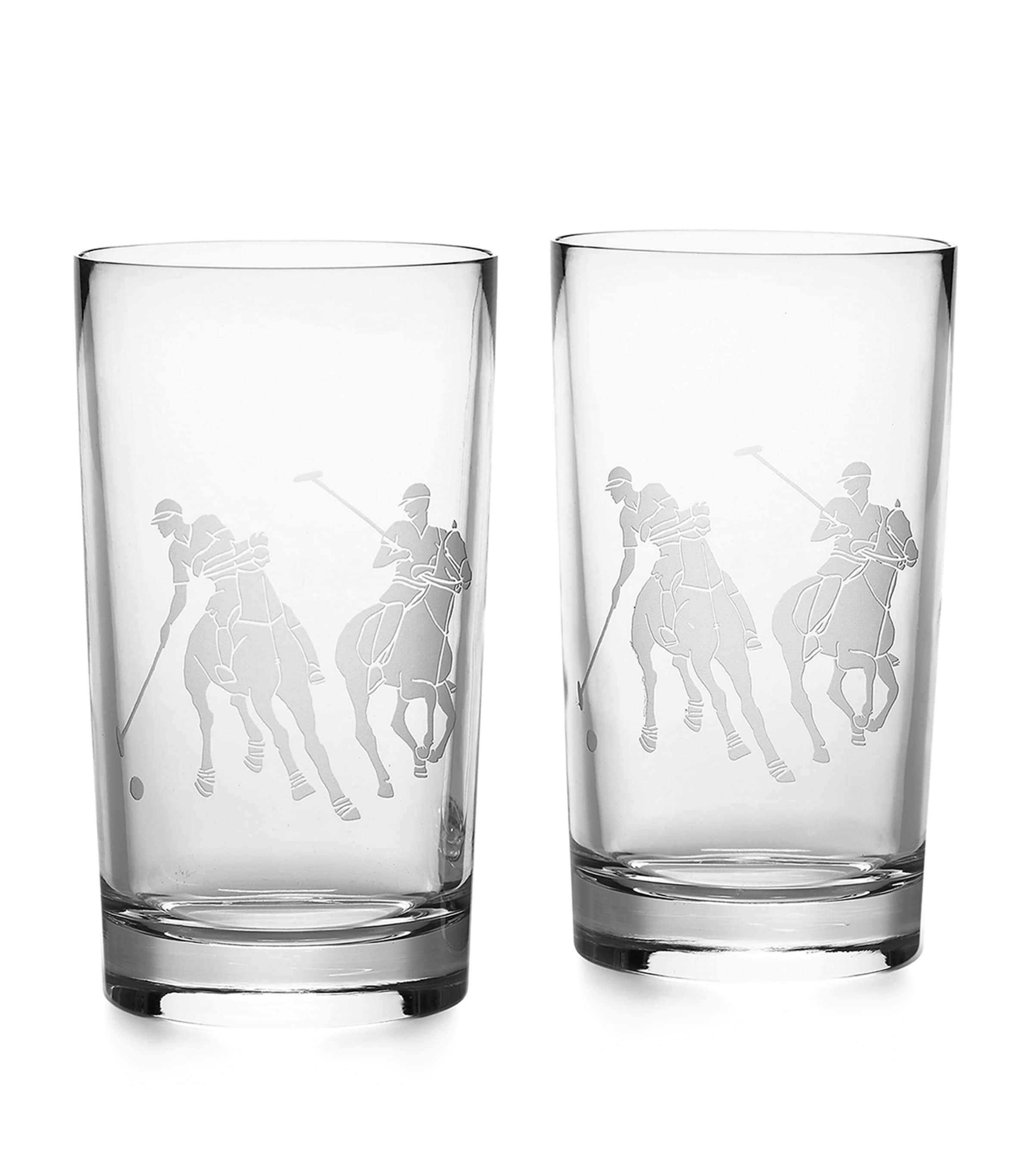 Polo Ralph Lauren Set Of 2 Garrett Highball Glasses In Clear