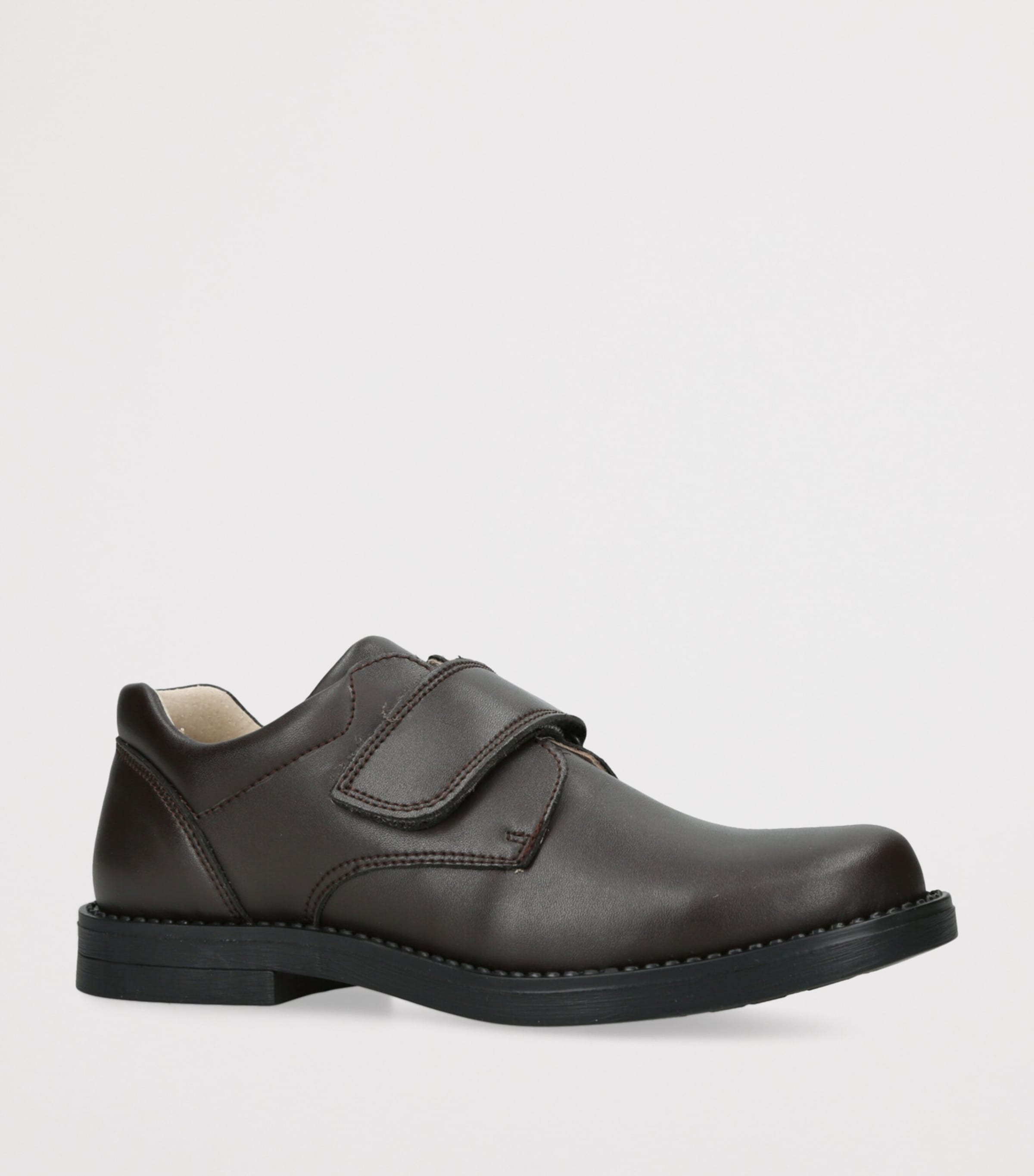 Leather George School Shoes DARK BROWN Image 3