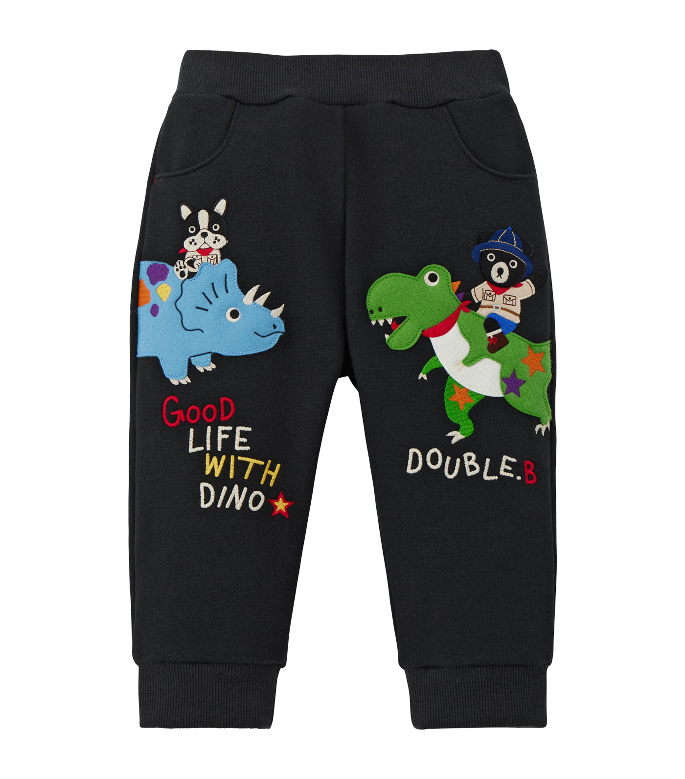 Cotton Dinosaur Appliqué Joggers (2-5 Years) 5 Image 1