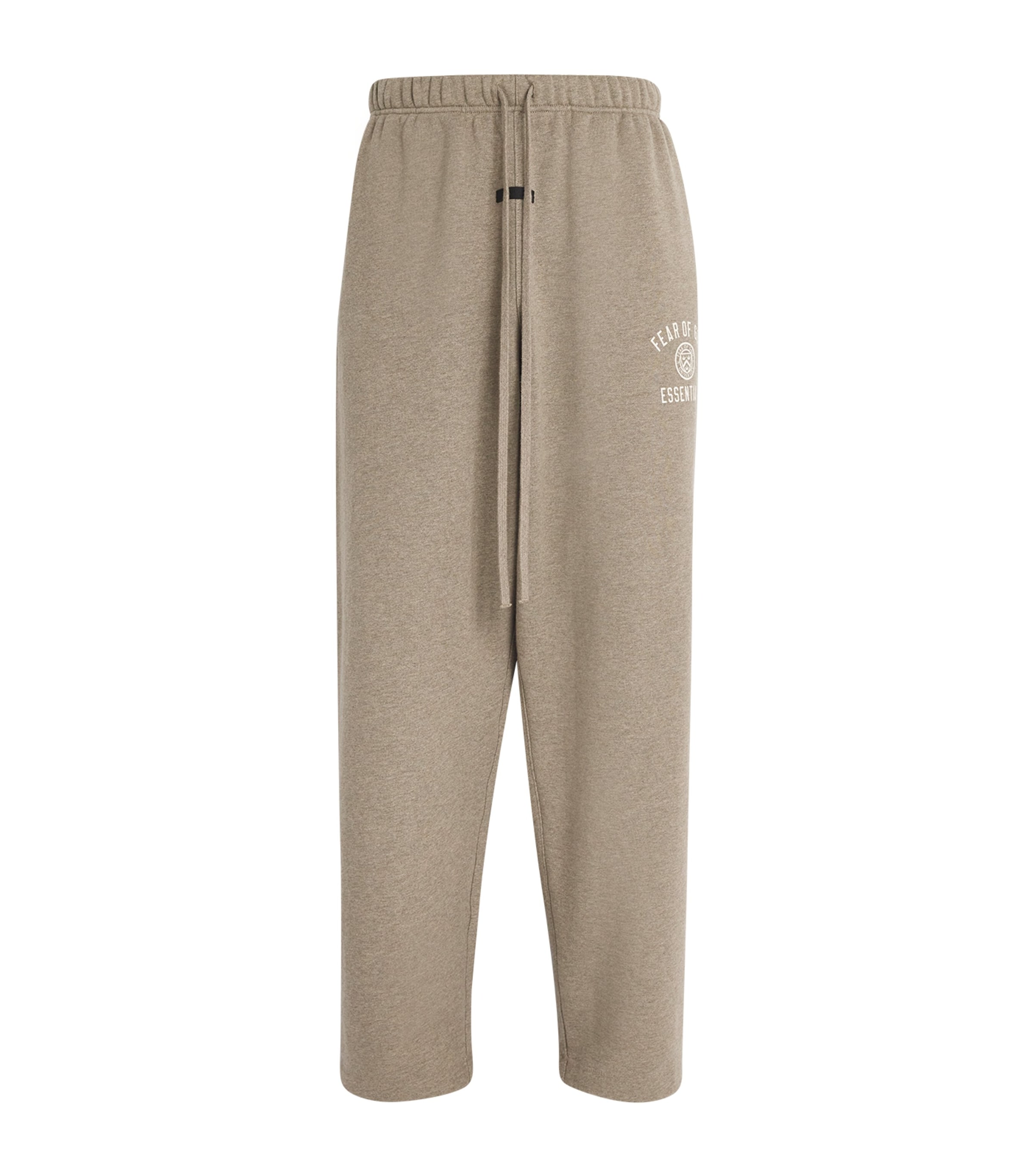 ESSENTIALS UNIVERSITY CREST LOGO OPEN-CUFF SWEATPANTS