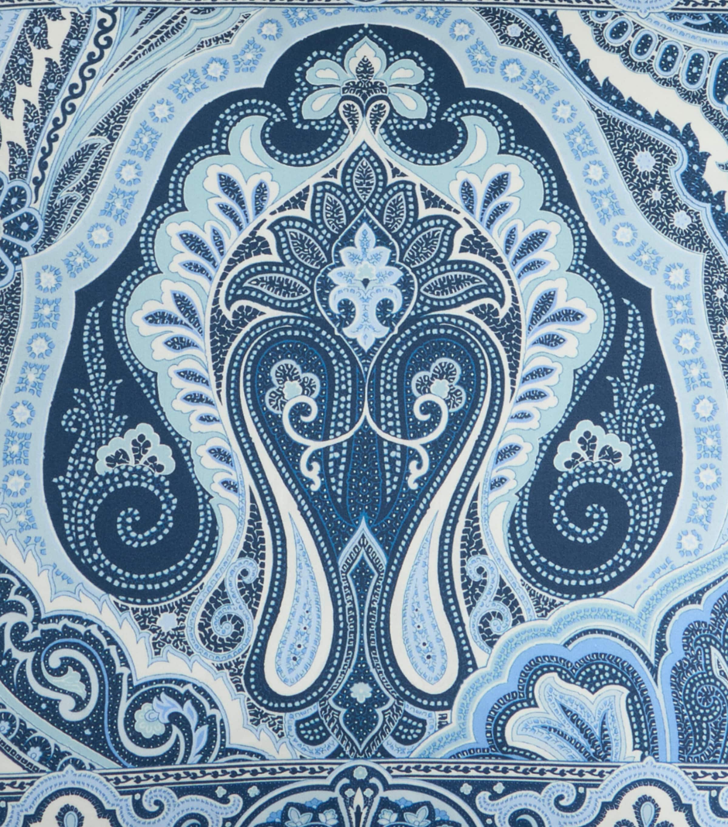 Etro Tassel-Trim Hoa Cushion (45cm x 45cm) Print On Blue Base Image 4