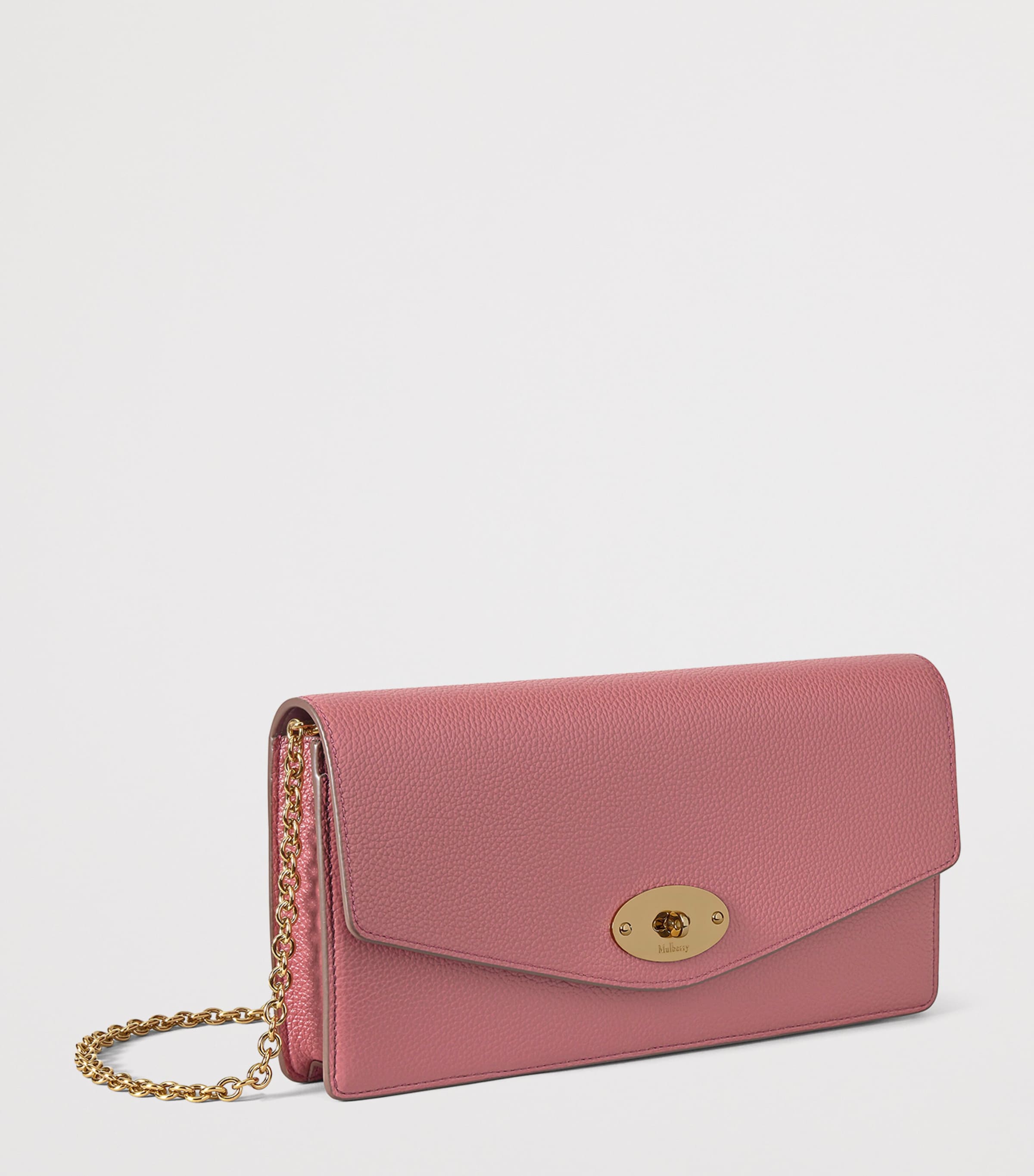Mulberry Small Darley Clutch Bag Pink Scrumpy Image 2