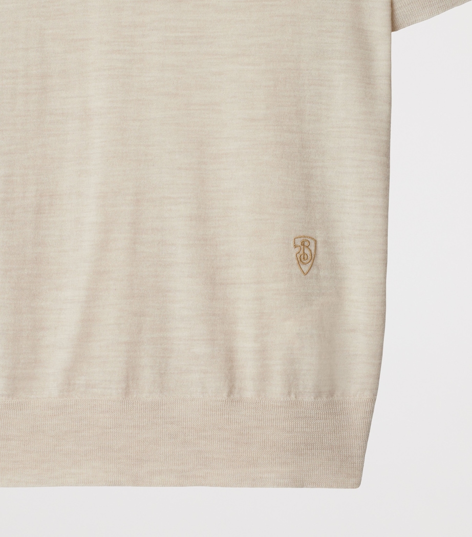 Wool B Shield T-Shirt NUTMEG Image 4