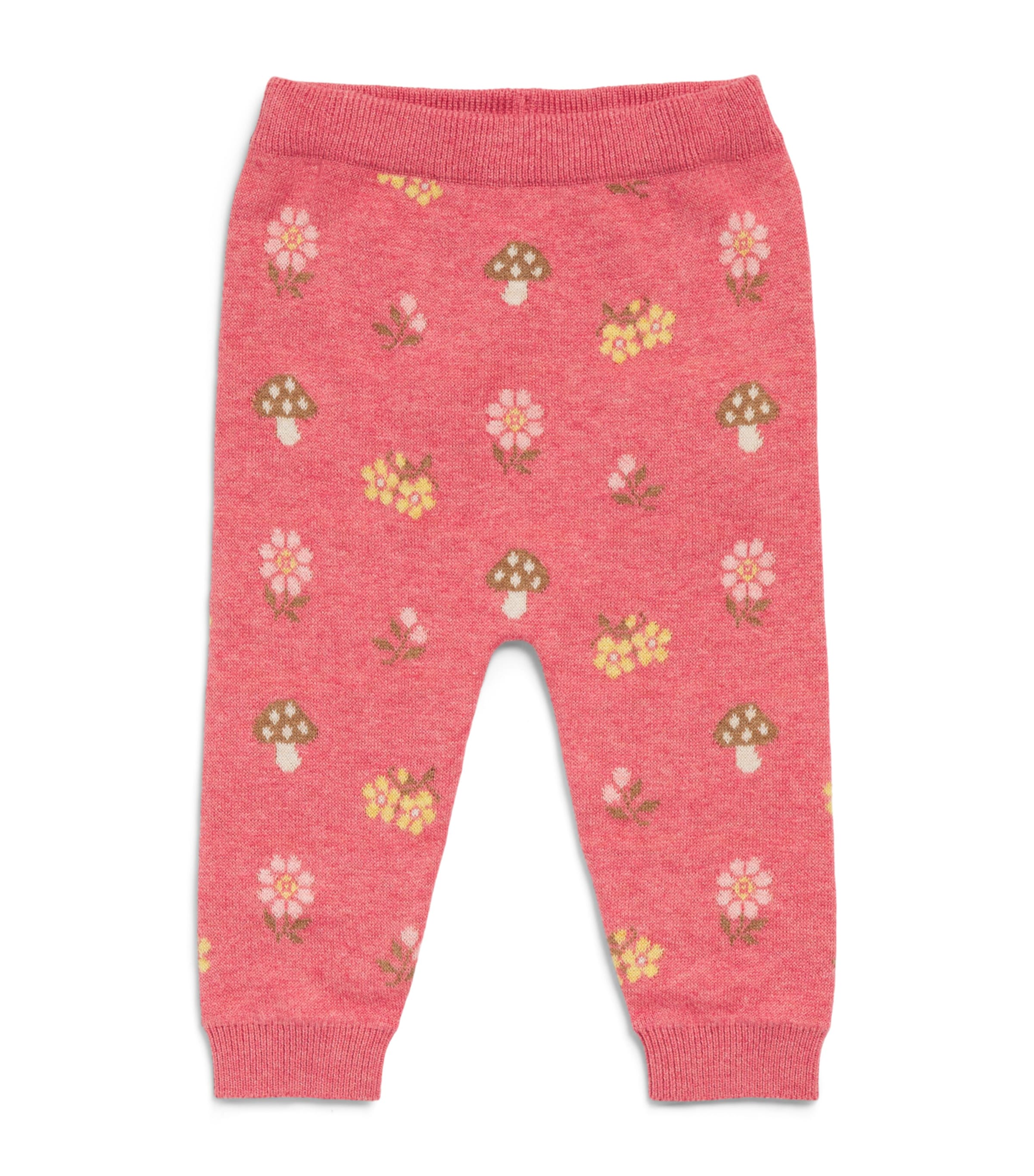 Purebaby Cotton-Wool Magic Forest Sweatpants (0-18 Months) Toadj Toadstl Jquard Image 1