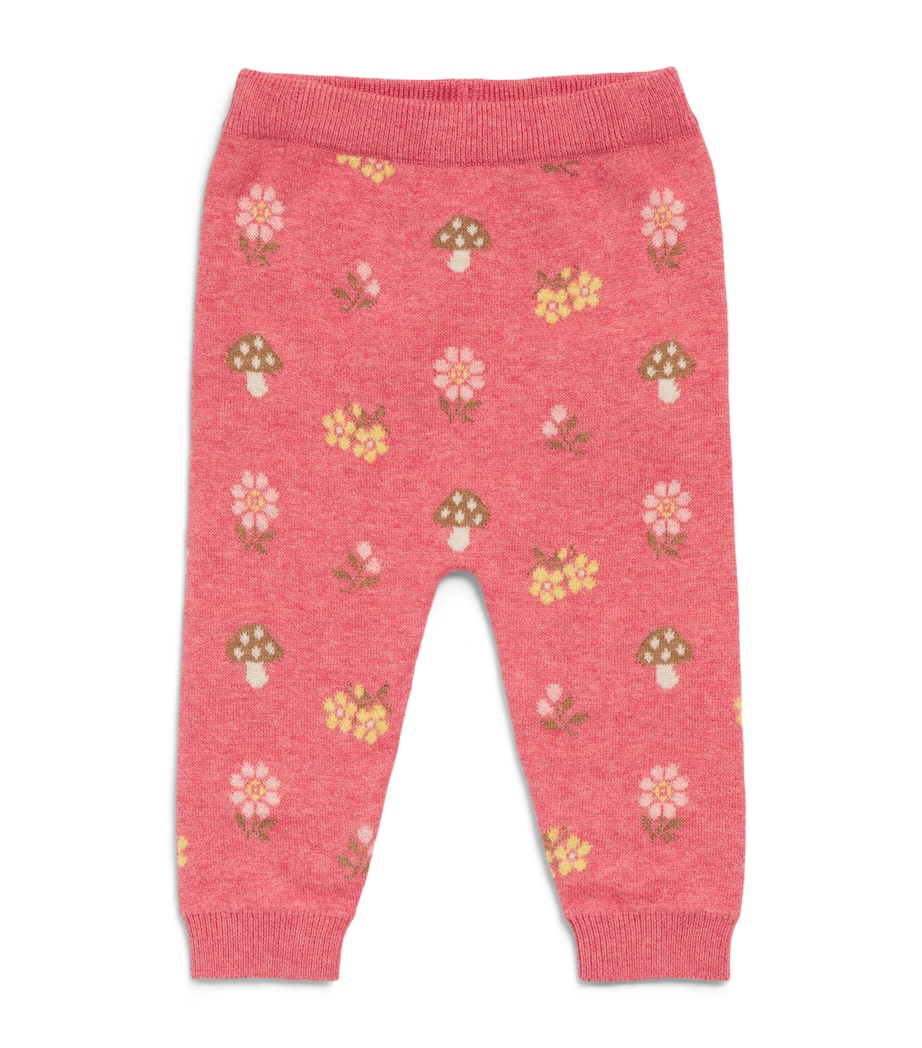 Purebaby Cotton-Wool Magic Forest Sweatpants (0-18 Months) Toadj Toadstl Jquard Image 1