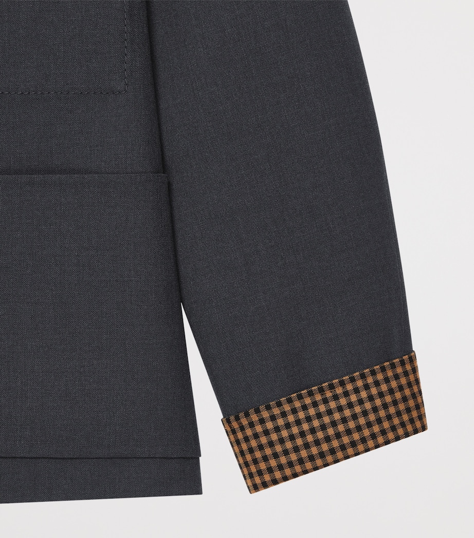 Givenchy Mens Wool-Silk Overshirt Image 4