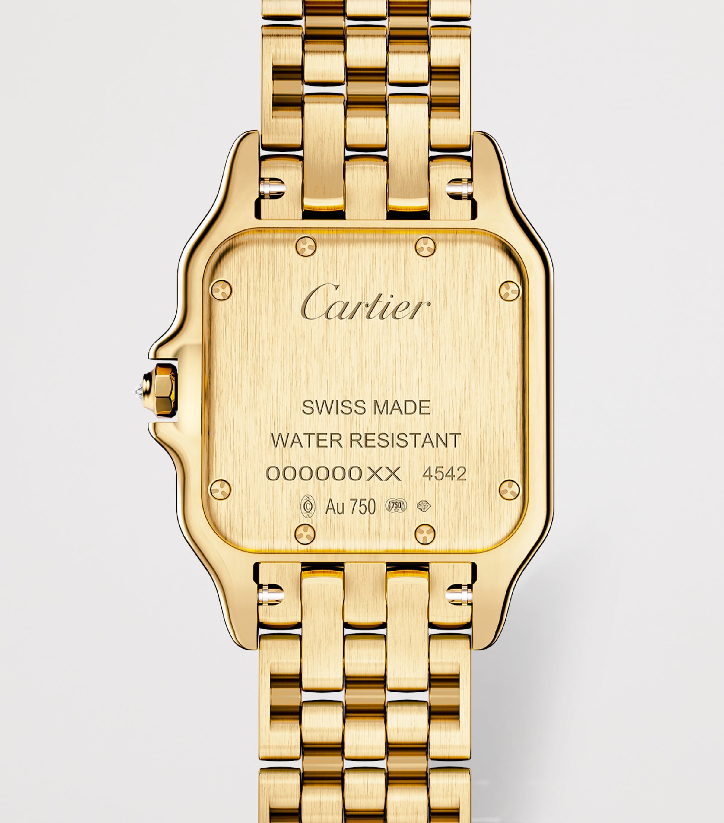 Cartier Medium Yellow Gold and Diamond Panthère de Cartier Watch 27mm Silvered Image 4