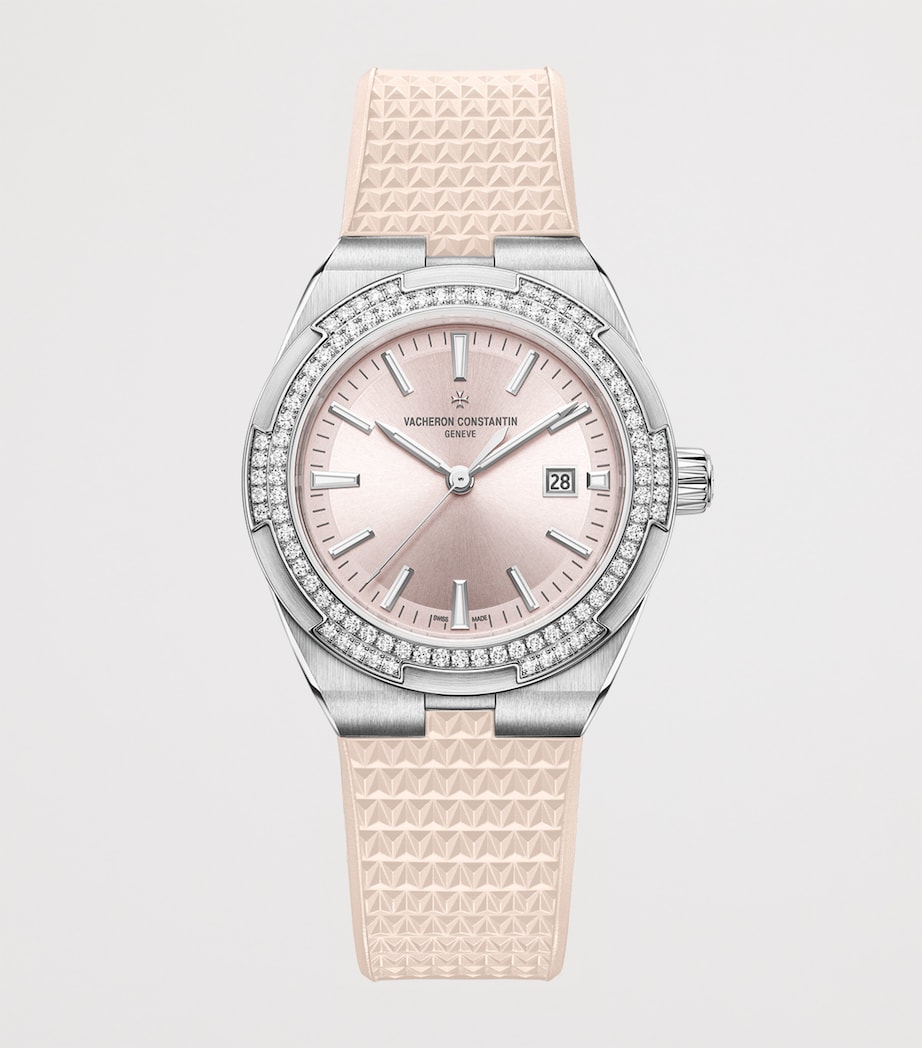 Vacheron Constantin Stainless Steel and Diamond Overseas Self-Winding Watch 35mm Stainless Steel Image 3