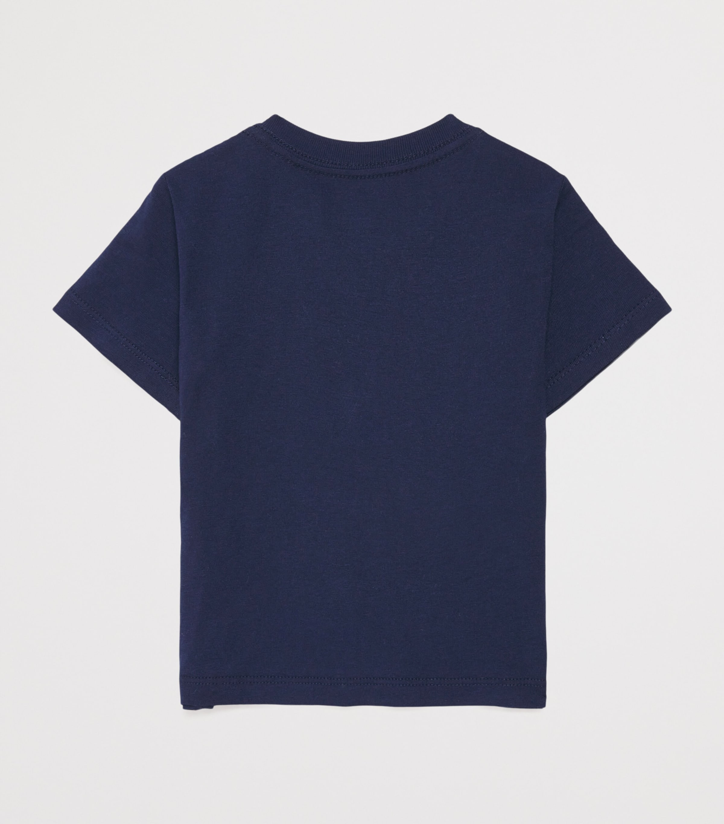 Cotton Polo Bear T-Shirt (3-24 Months) BEARNAVY Image 2