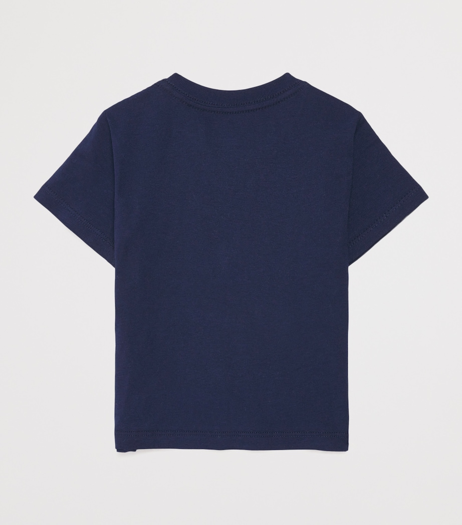 Cotton Polo Bear T-Shirt (3-24 Months) BEARNAVY Image 2