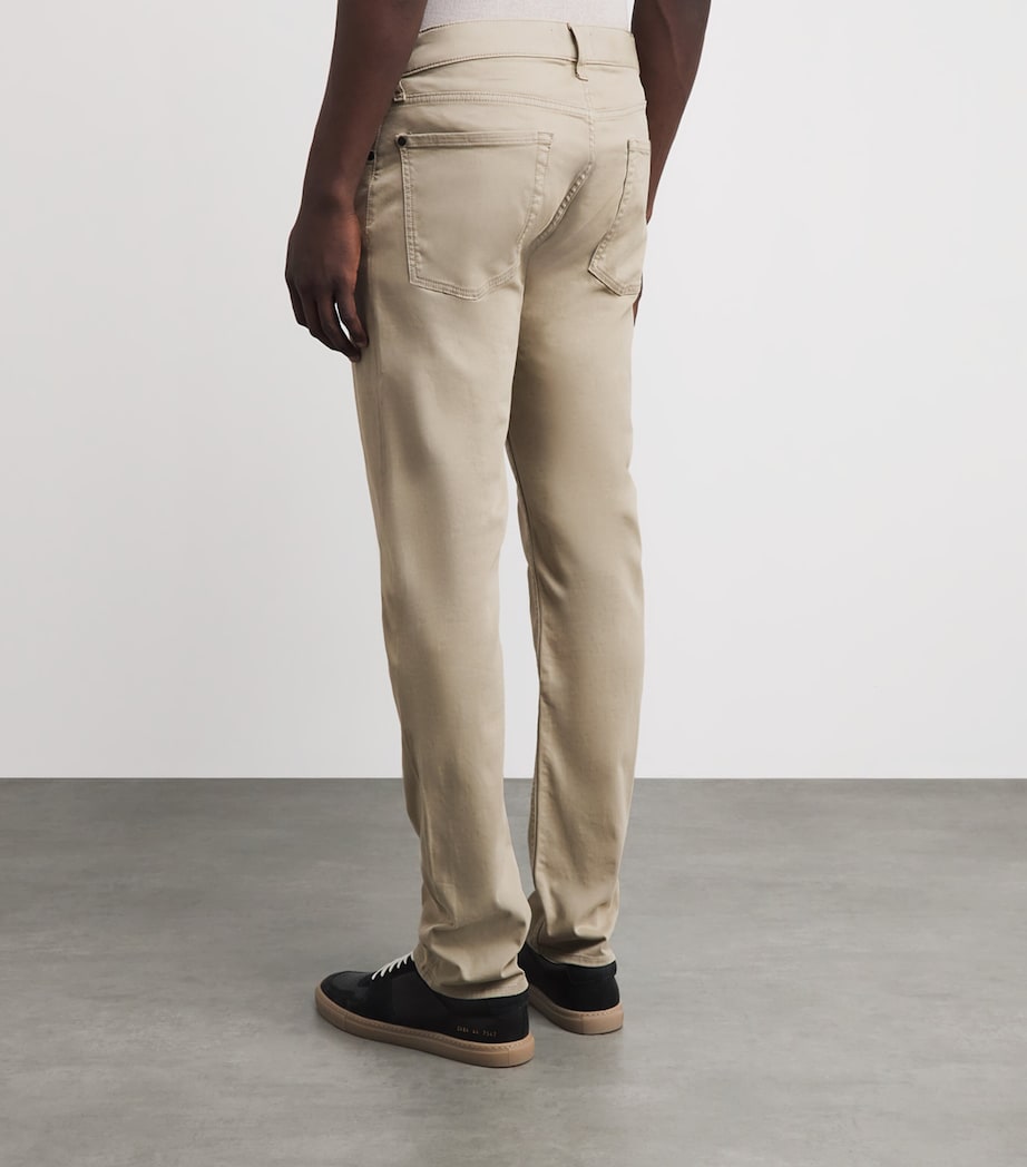 7 For All Mankind Mens Luxe Performance Plus Slimmy Tapered Chinos Shadow Grey Image 5