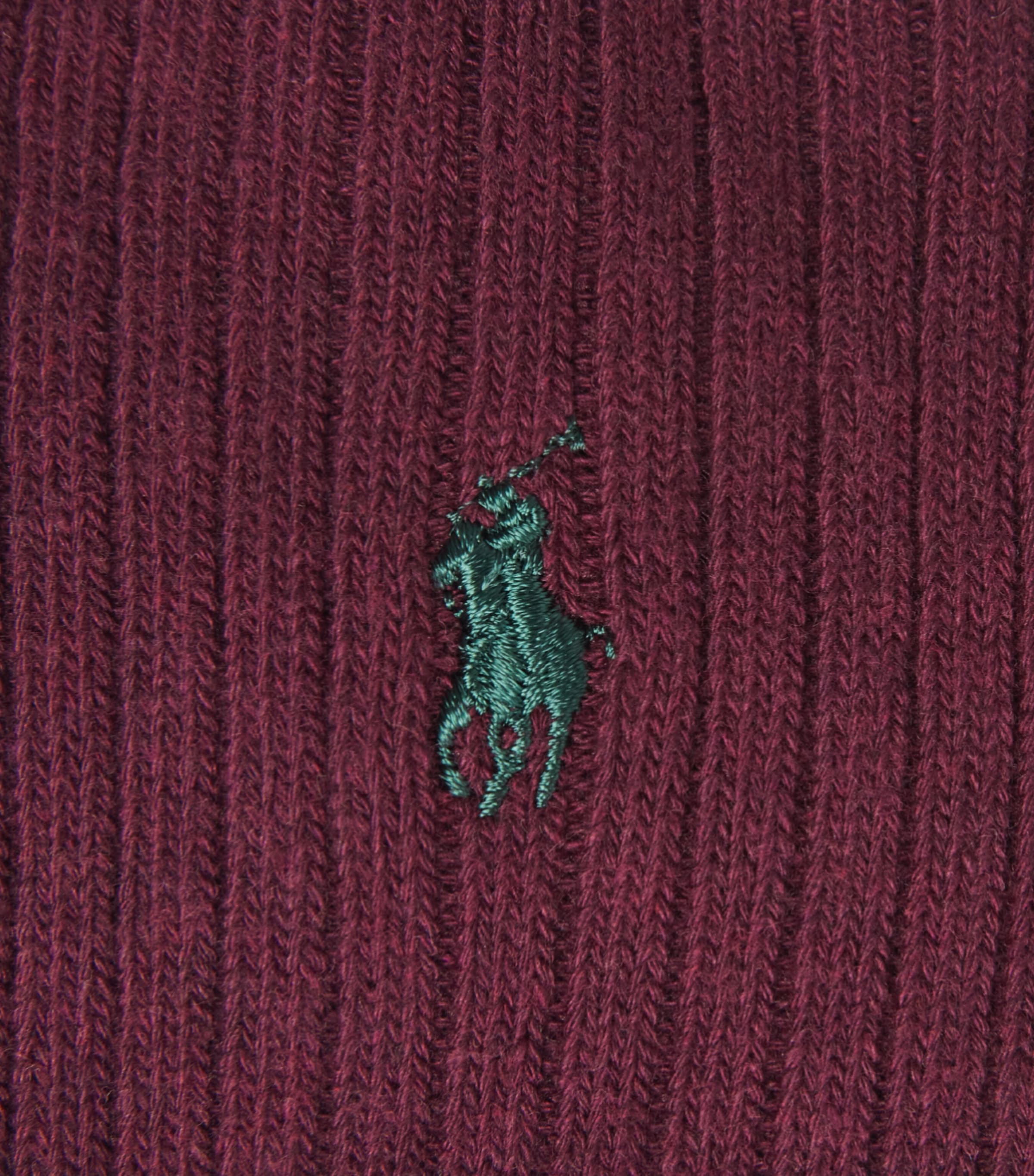 Polo Ralph Lauren Mens Classic Crew Socks Wine Image 2