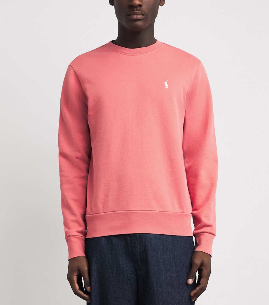 Polo Ralph Lauren Mens Cotton Loopback Fleece Sweatshirt Red Sky Image 4