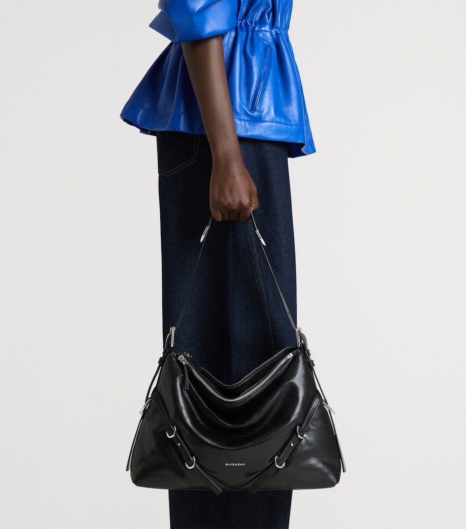 Givenchy Medium Leather Voyou Bomber Top-Handle Bag Image 3