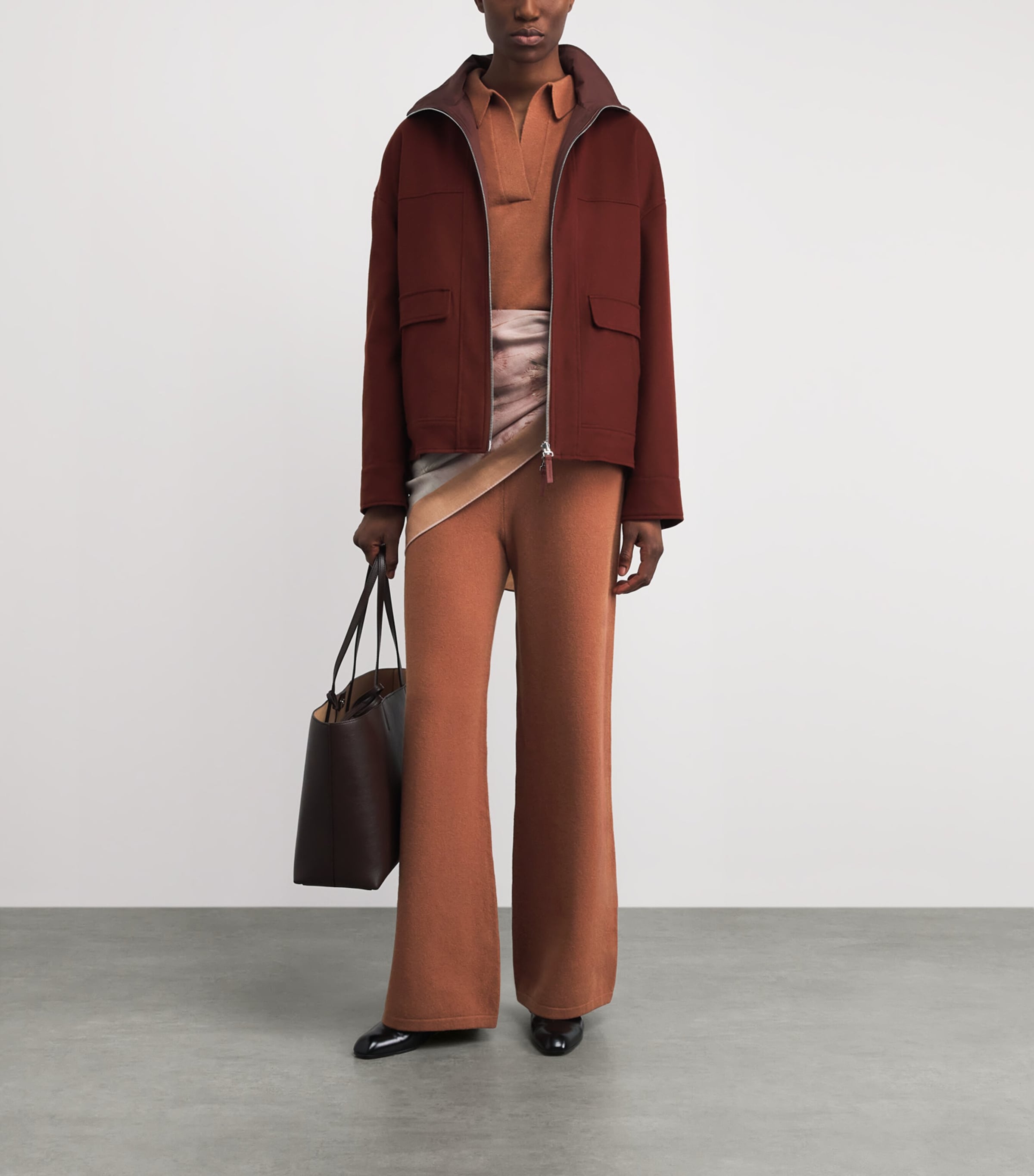 Yves Salomon Womens Merino Wool Straight Trousers Image 2