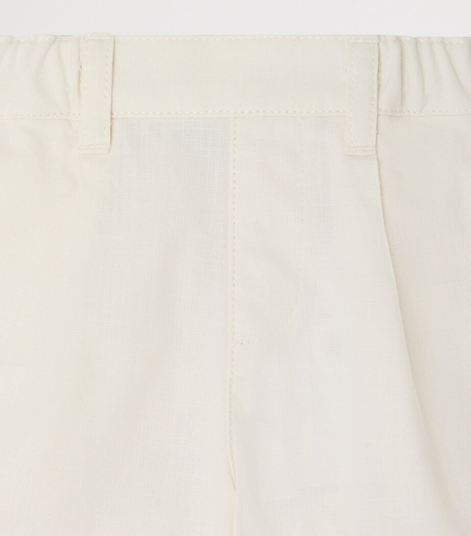 Bonpoint Cotton Shorts (6-12 Months) Blanc Lait Image 3