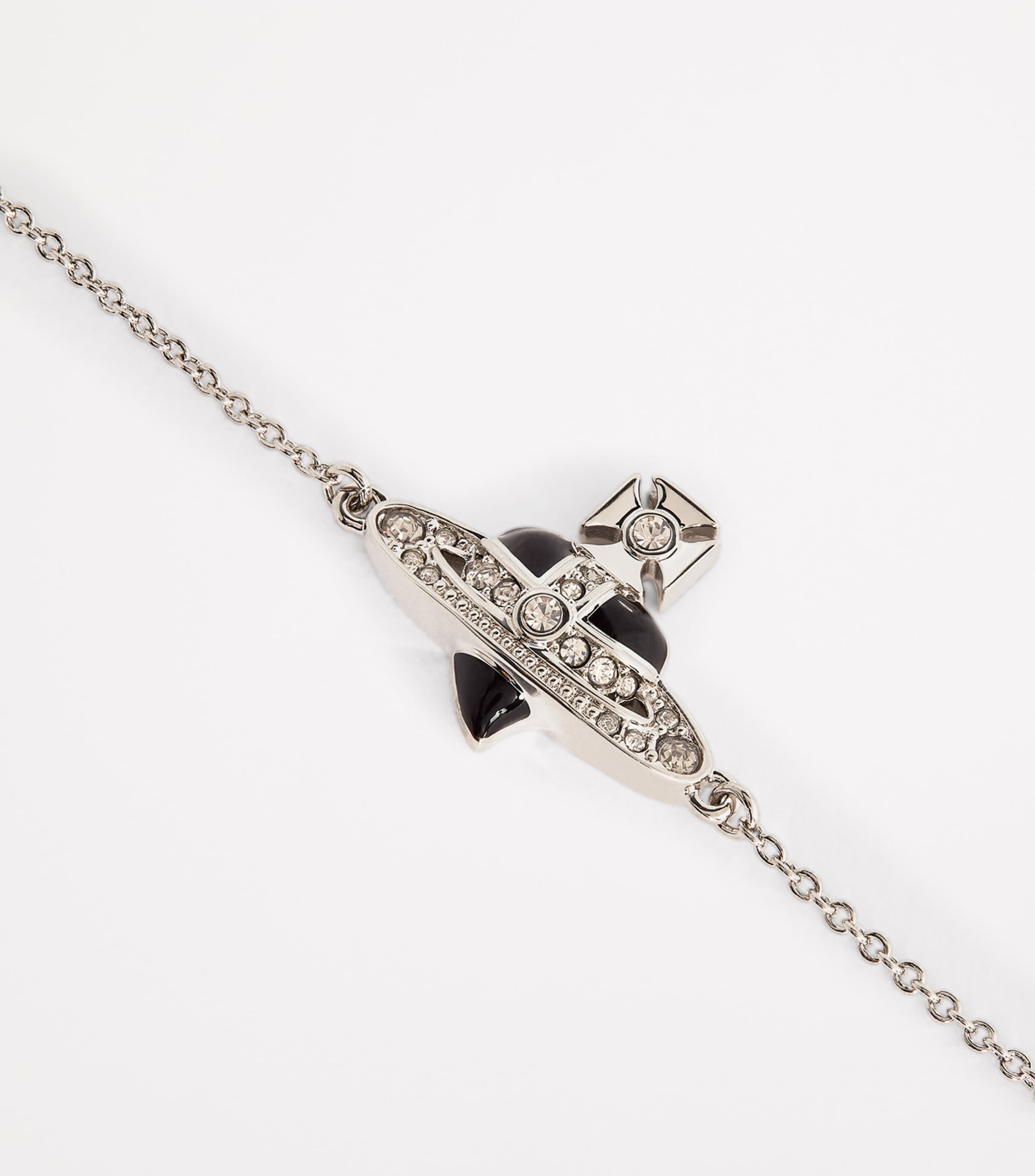 Diamante Heart Bracelet P383 PLATINUM BLACK Image 3