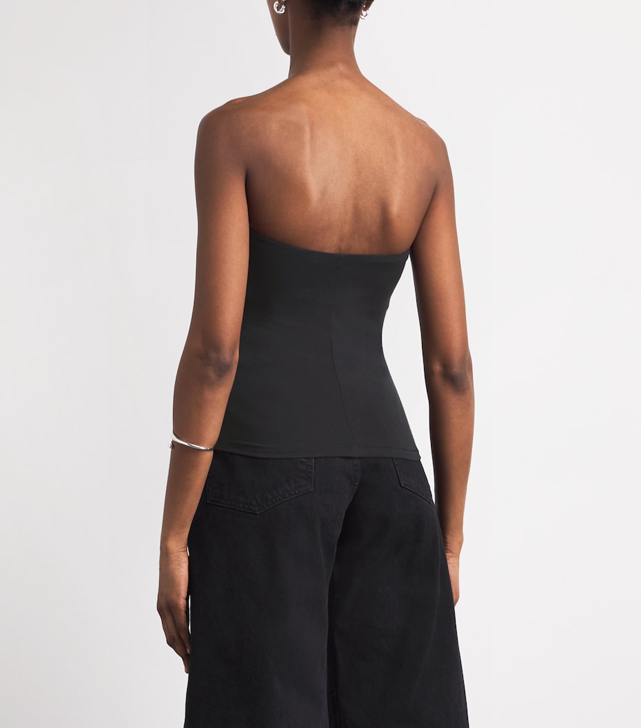Skims Womens Cotton Jersey Tube Top Soot Image 5