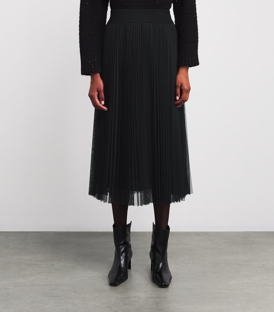 Pleated Midi Skirt 825 NERO Image 3