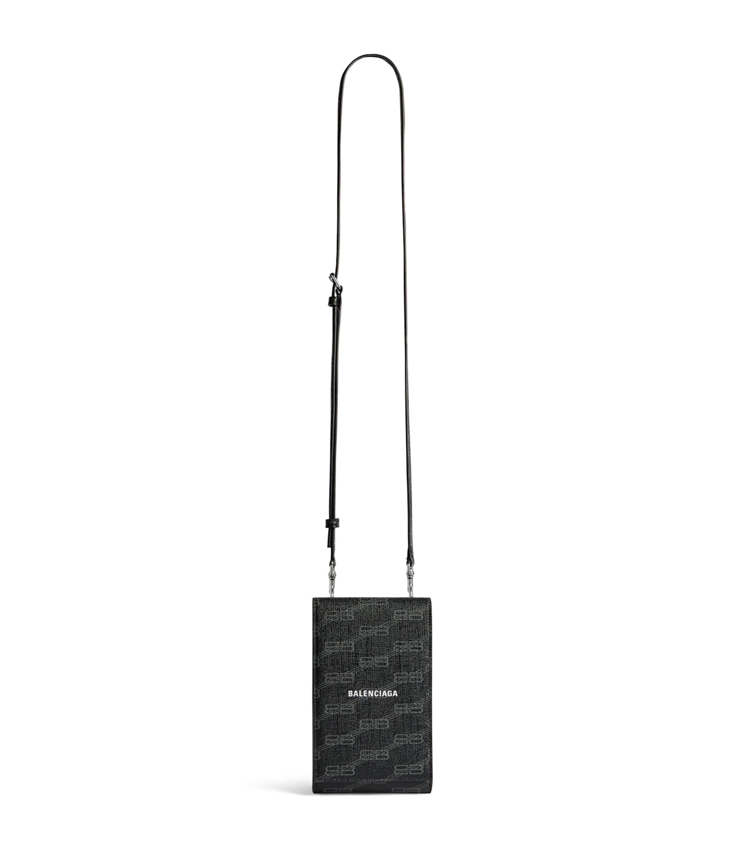 BALENCIAGA PHONE HOLDER ロゴネックストラップ 国内即発【BALENCIAGA】PHONE HOLDER フォンホルダー ロゴ