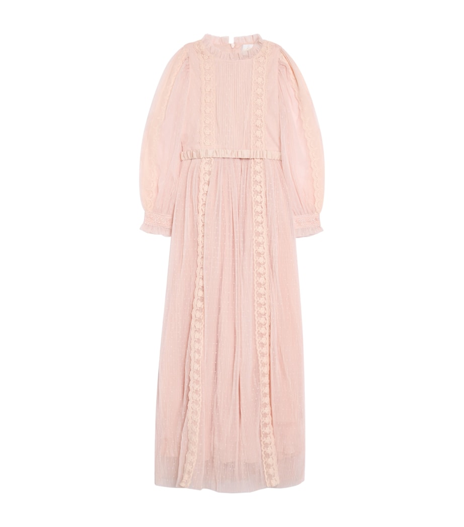 Pindot Lace Dress (4-16 Years) ROSE PINK Image 1