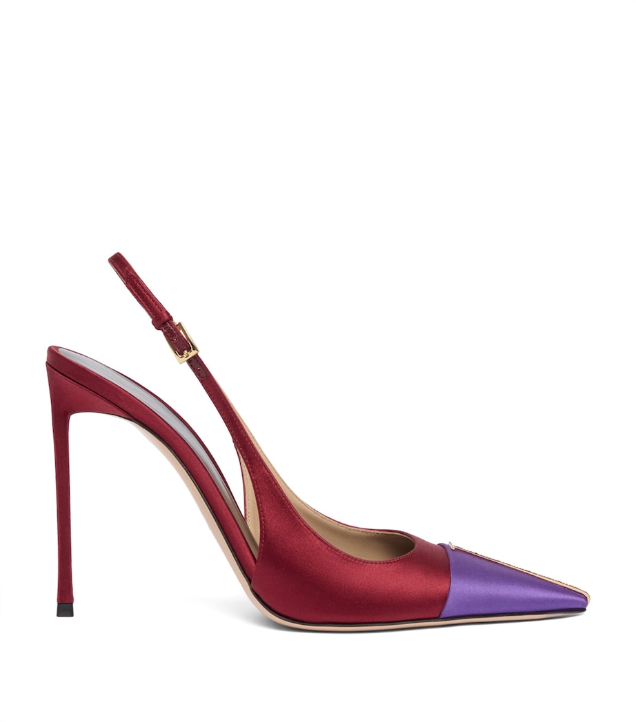 TOM FORD Womens Satin T Slingback Pumps Vrb Image 1