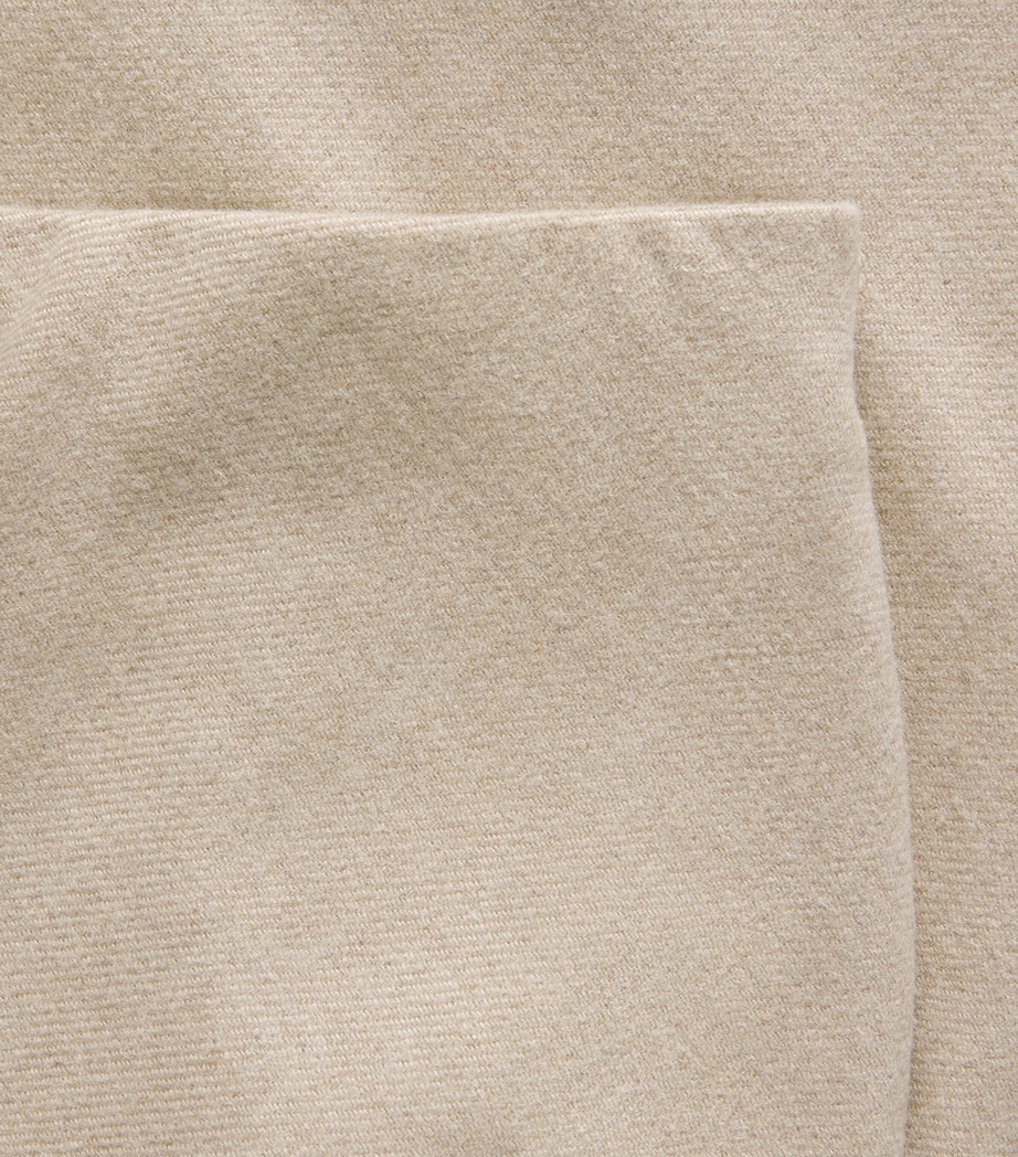 Vince Womens Wool-Blend Wide-Leg Trousers Oatmeal Image 6