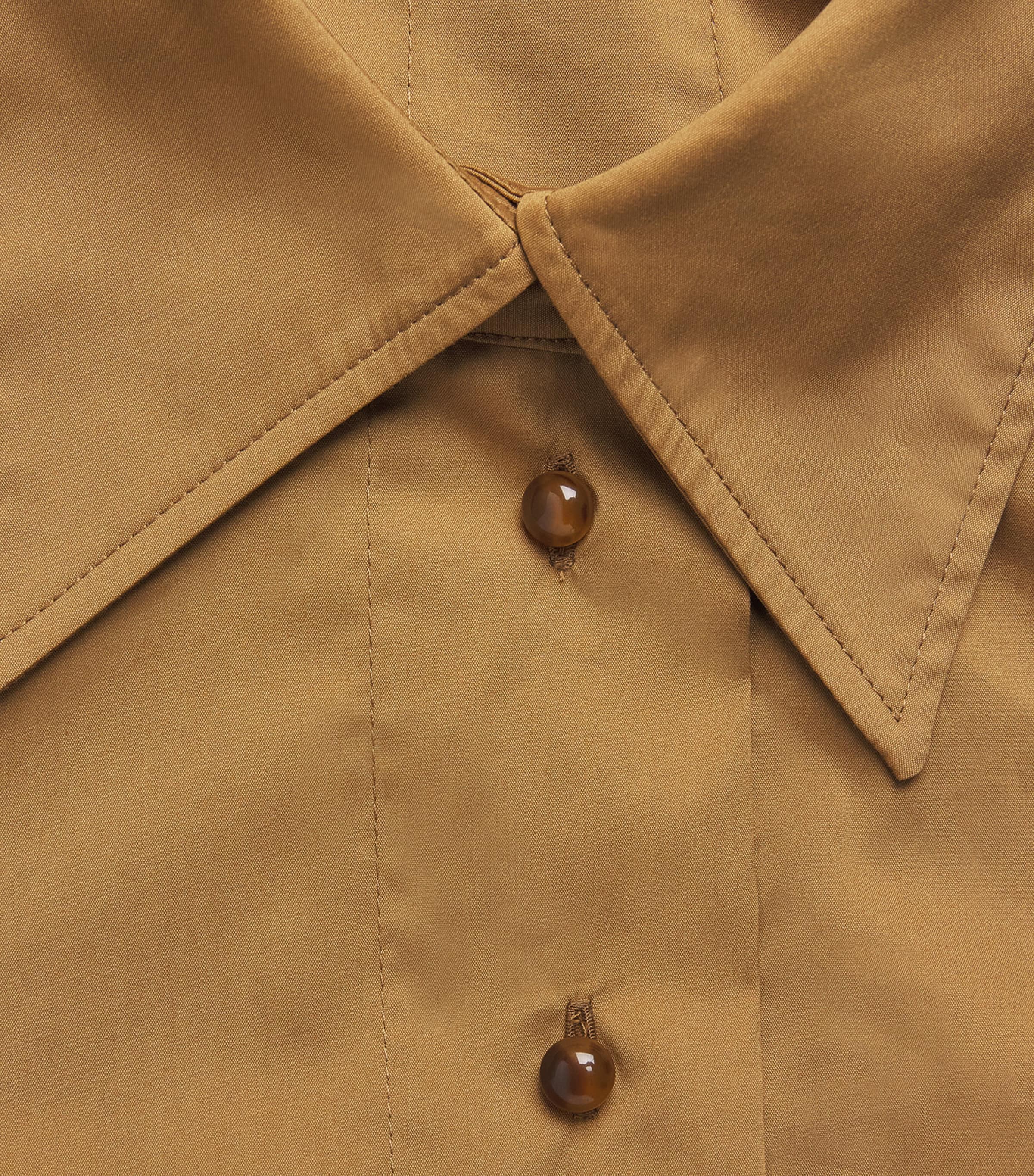Palmer//Harding Womens Cotton-Blend Intention Maxi Shirt Dress Gld Gold Cttn Poplin Image 6