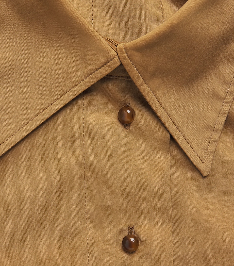 Palmer//Harding Womens Cotton-Blend Intention Maxi Shirt Dress Gld Gold Cttn Poplin Image 6