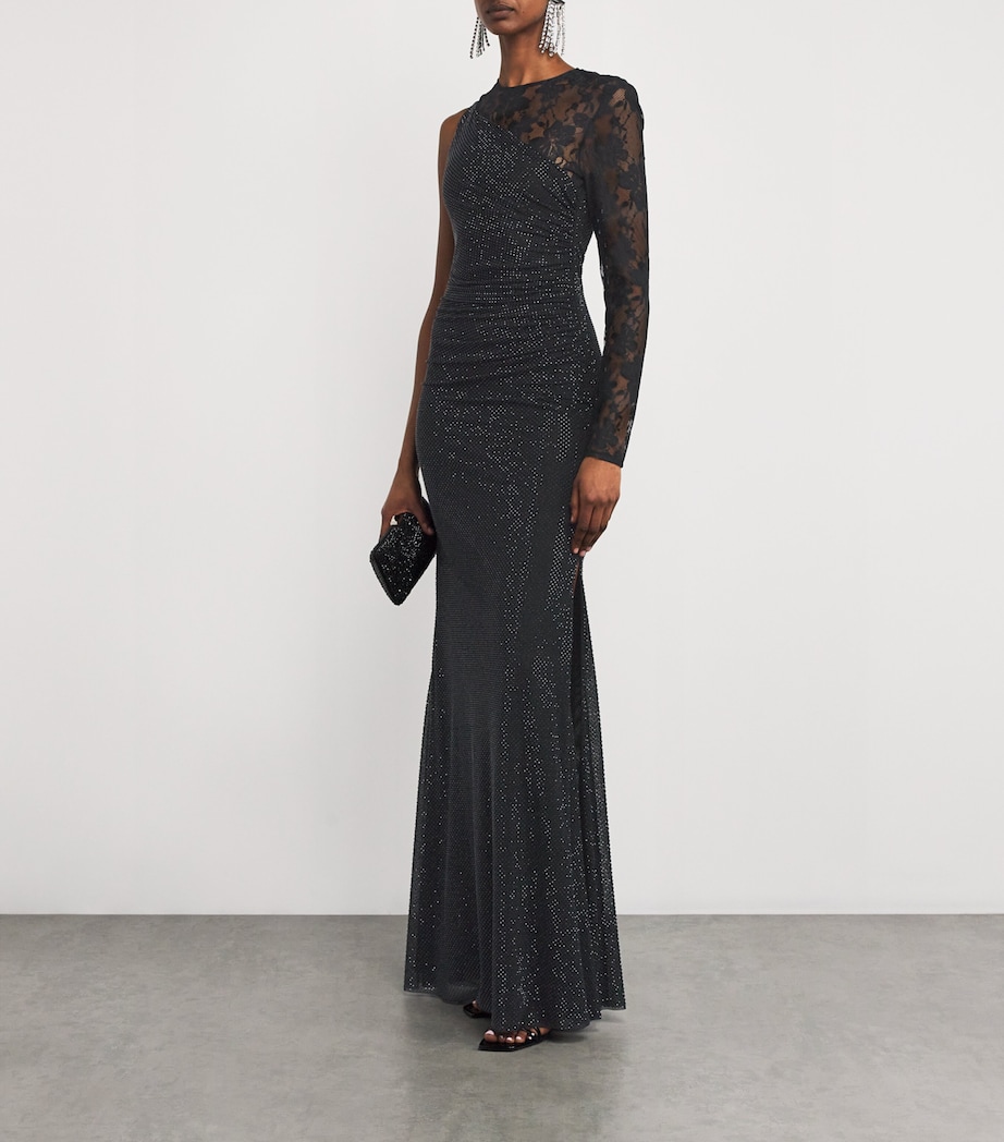 One-Shoulder Maxi Dress BLACK Image 2