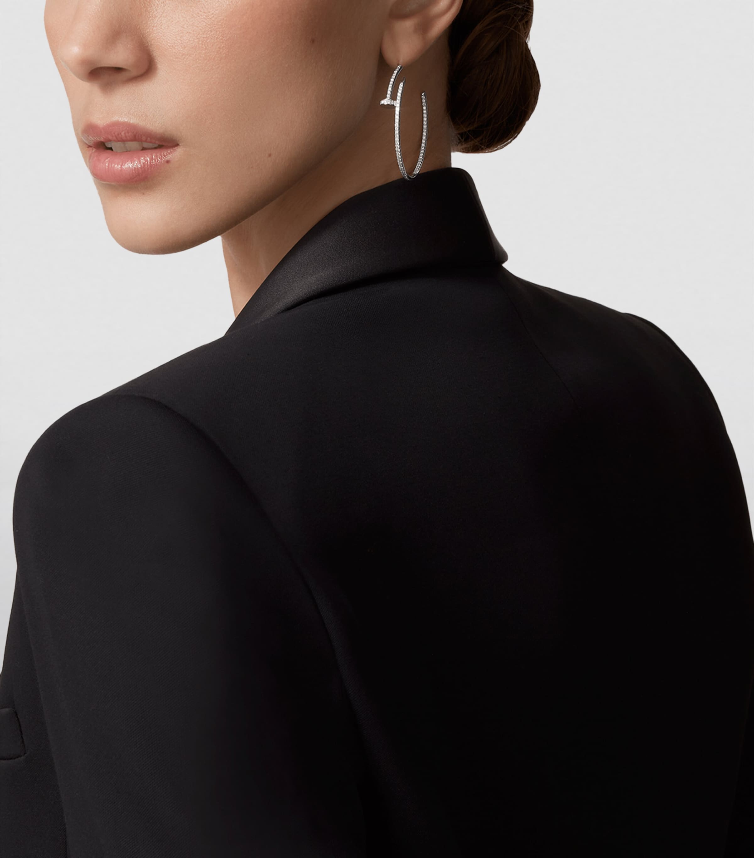 Cartier White Gold and Diamond Juste Un Clou Hoop Earrings White Gold Image 3