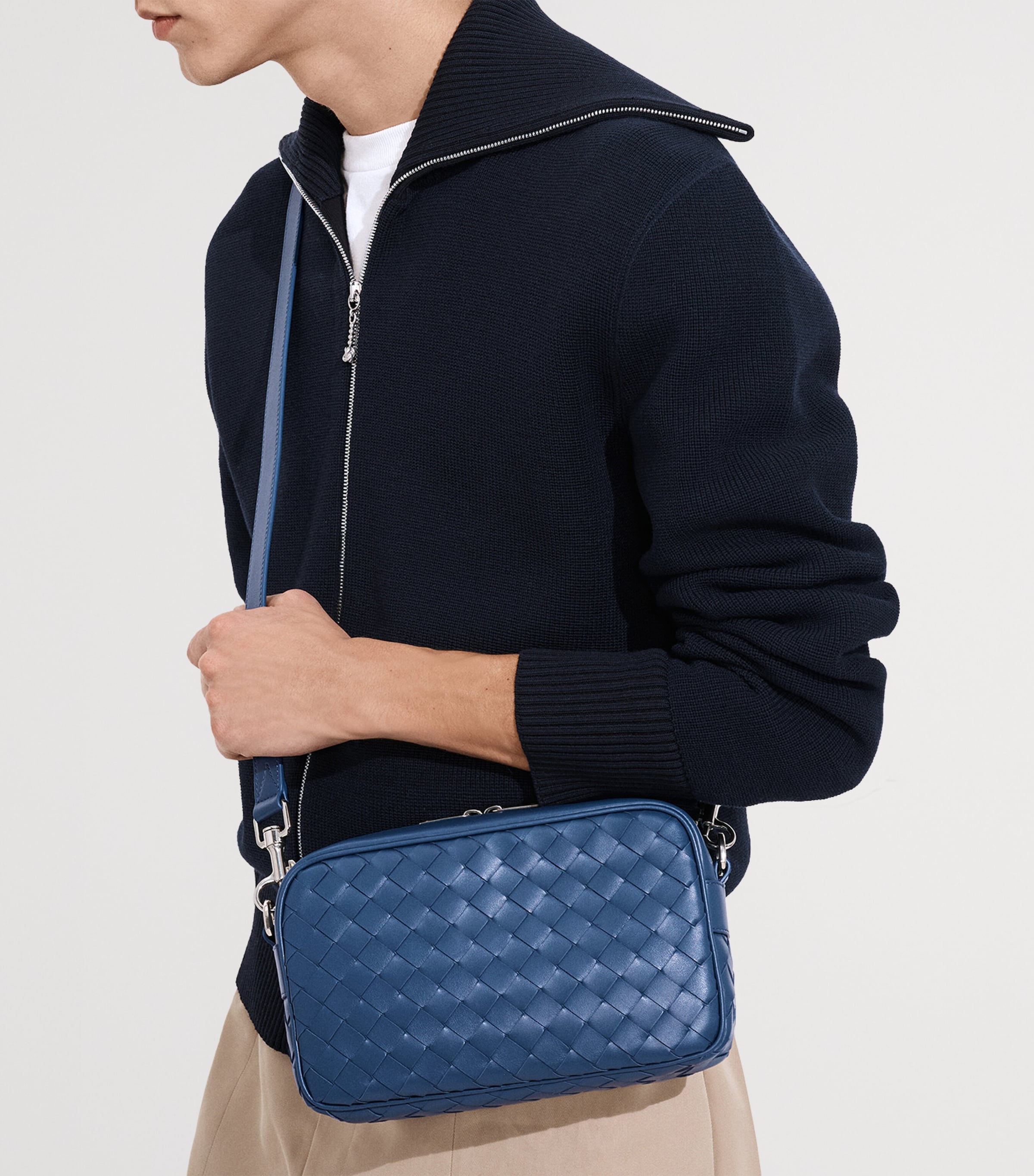 Bottega Veneta Small Leather Intrecciato Camera Bag Image 2