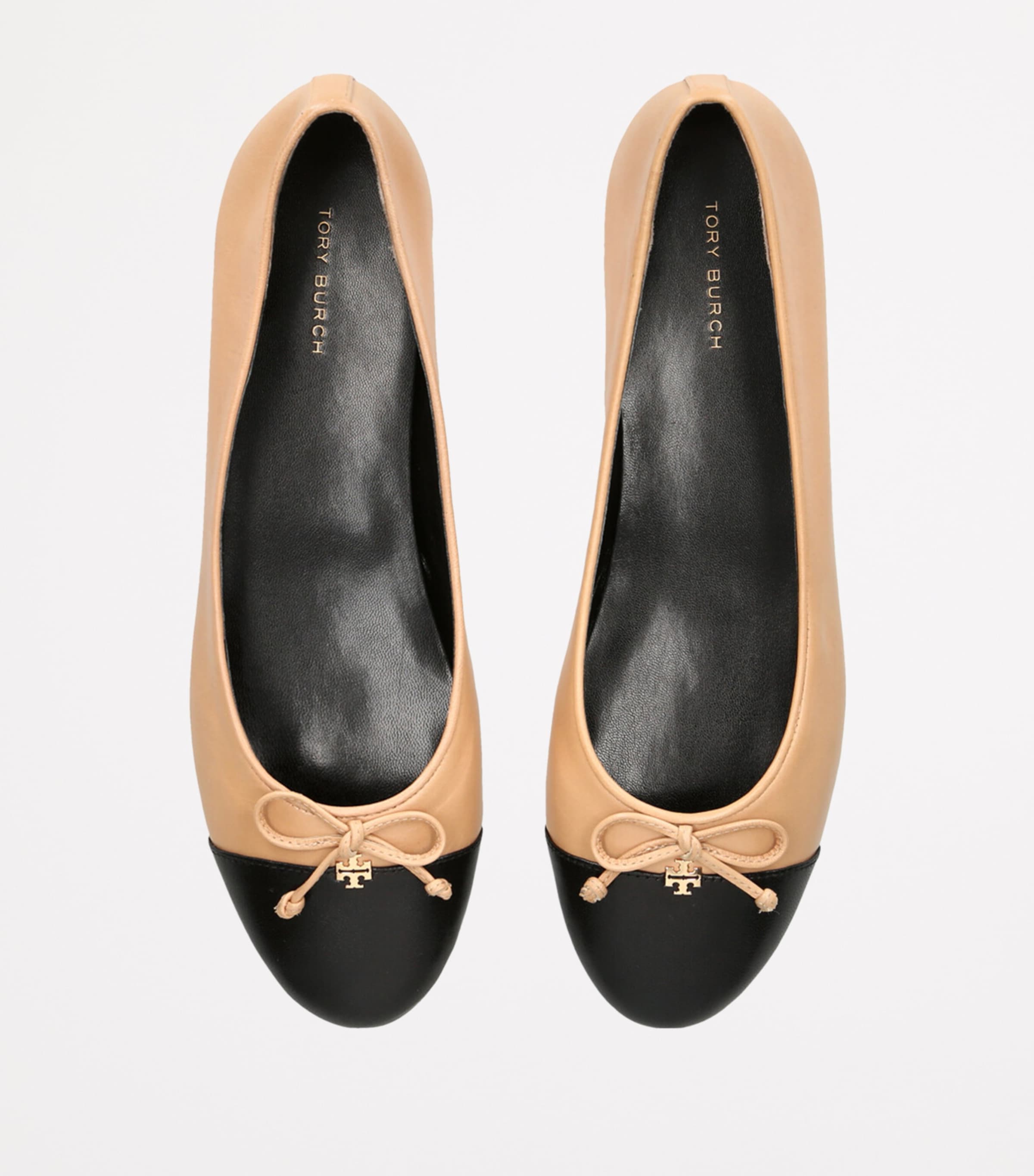 Leather Bow Ballet Flats CAMEL/OTH Image 5