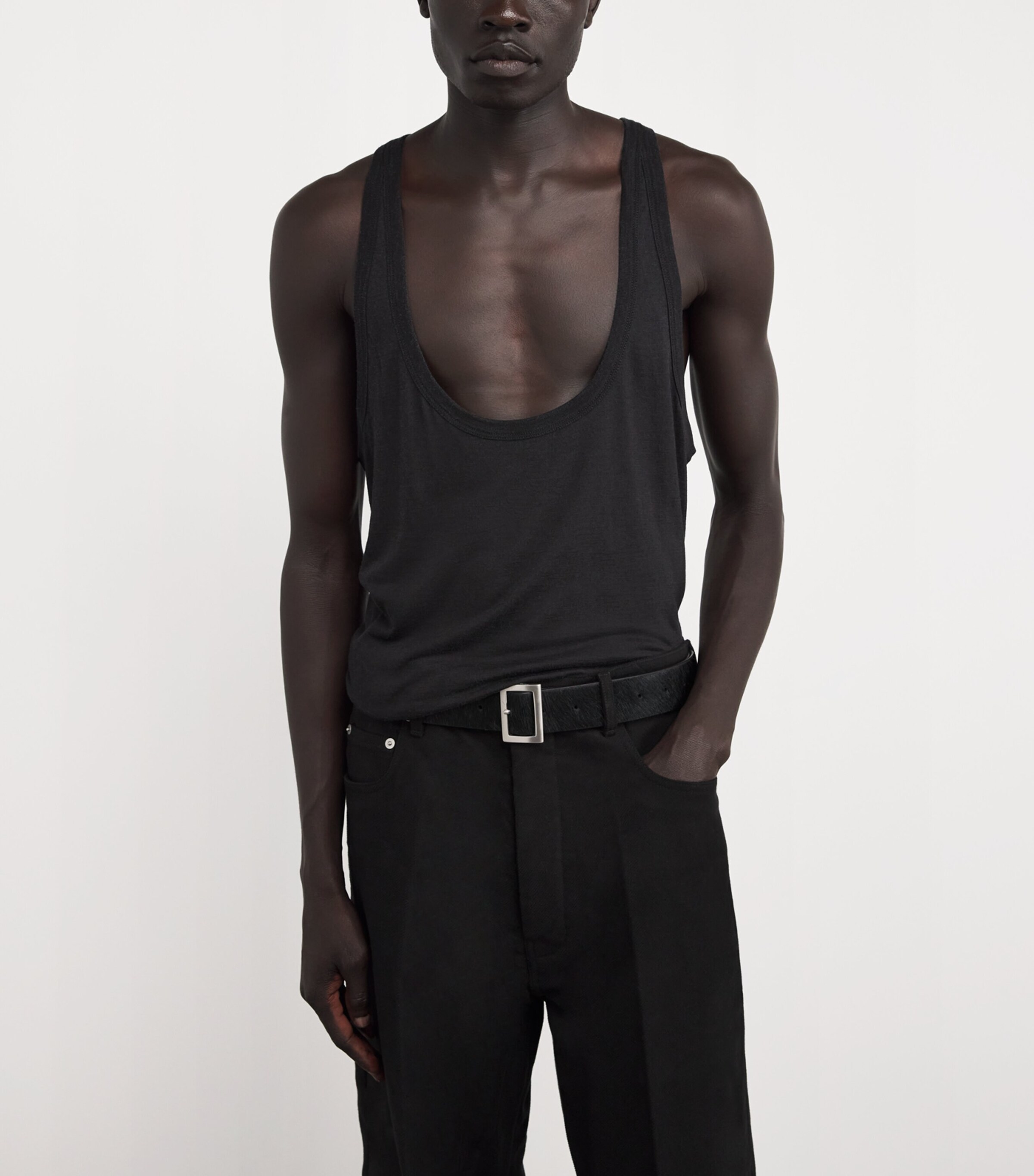 Rick Owens Cowhide Stooges Belt Black Image 2