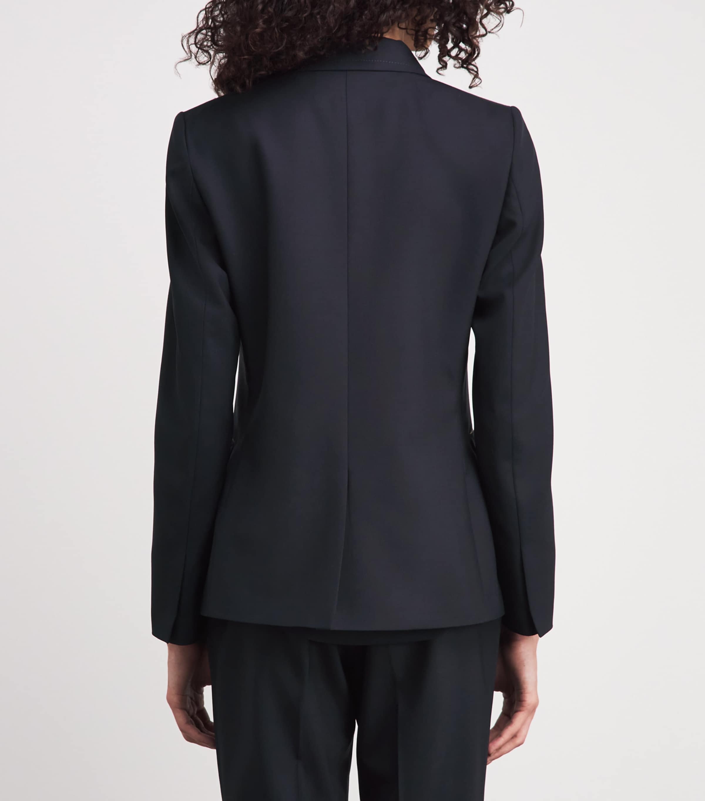Fabiana Filippi Womens Wool-Blend Double-Breasted Blazer Blu Notte Image 5