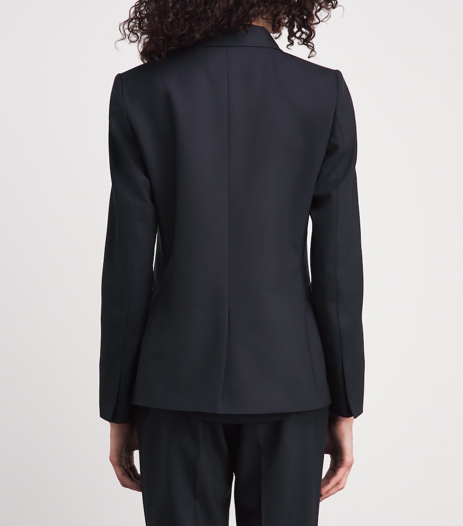 Fabiana Filippi Womens Wool-Blend Double-Breasted Blazer Blu Notte Image 5
