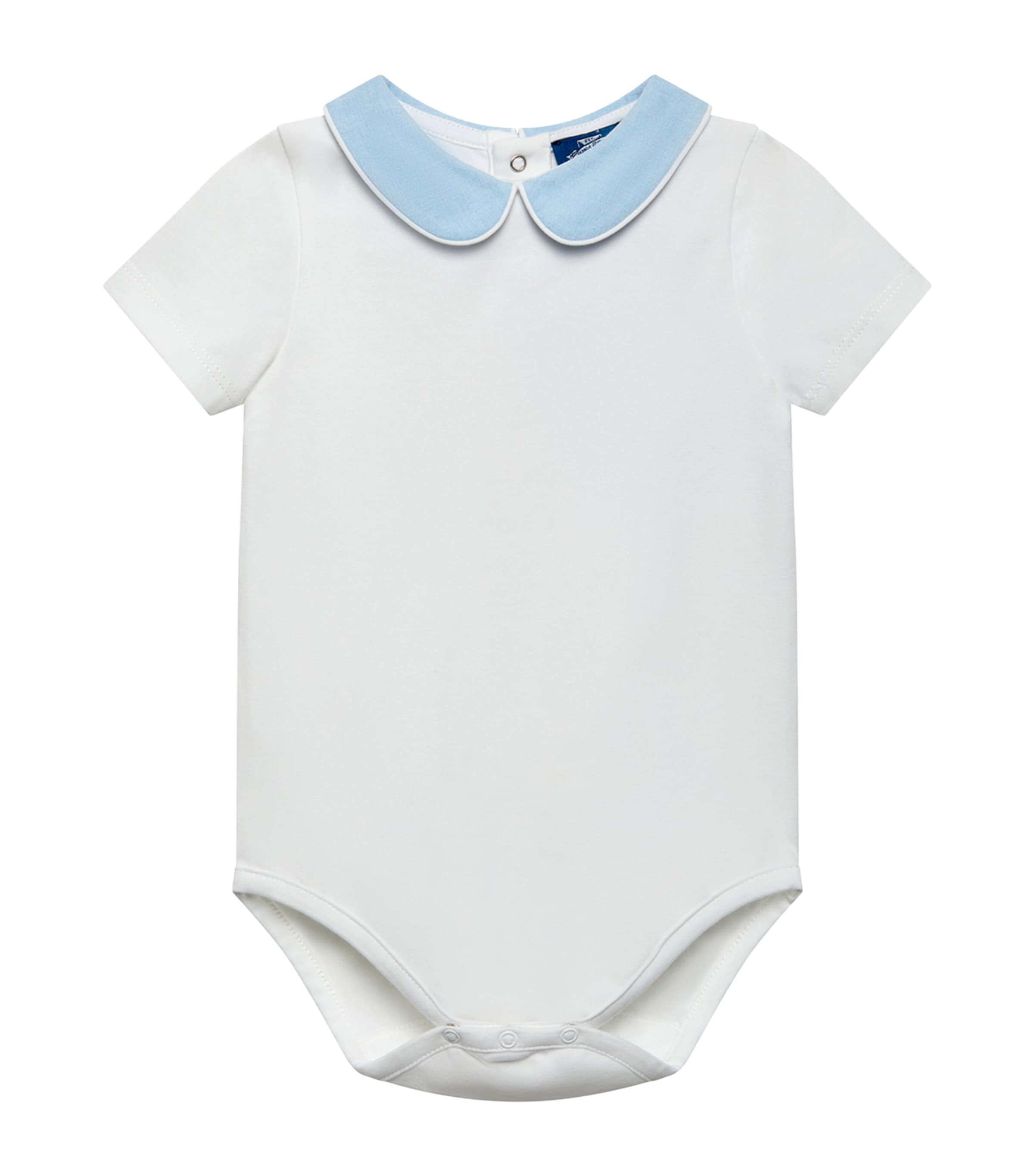 Trotters Stretch-cotton Milo Bodysuit In White