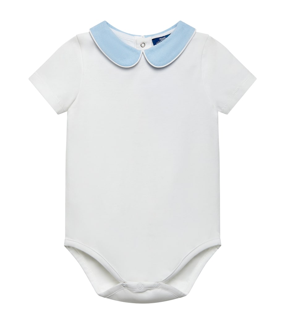 Stretch-Cotton Milo Bodysuit (3-24 Months) WHITE Image 1