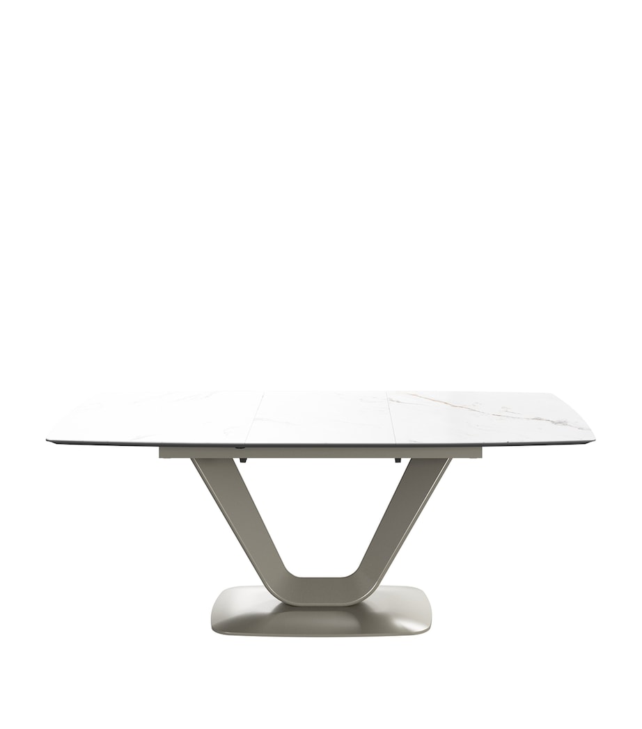 BoConcept Ceramic Alicante Extendable Dining Table Wht / Matt Ash Gry Image 1